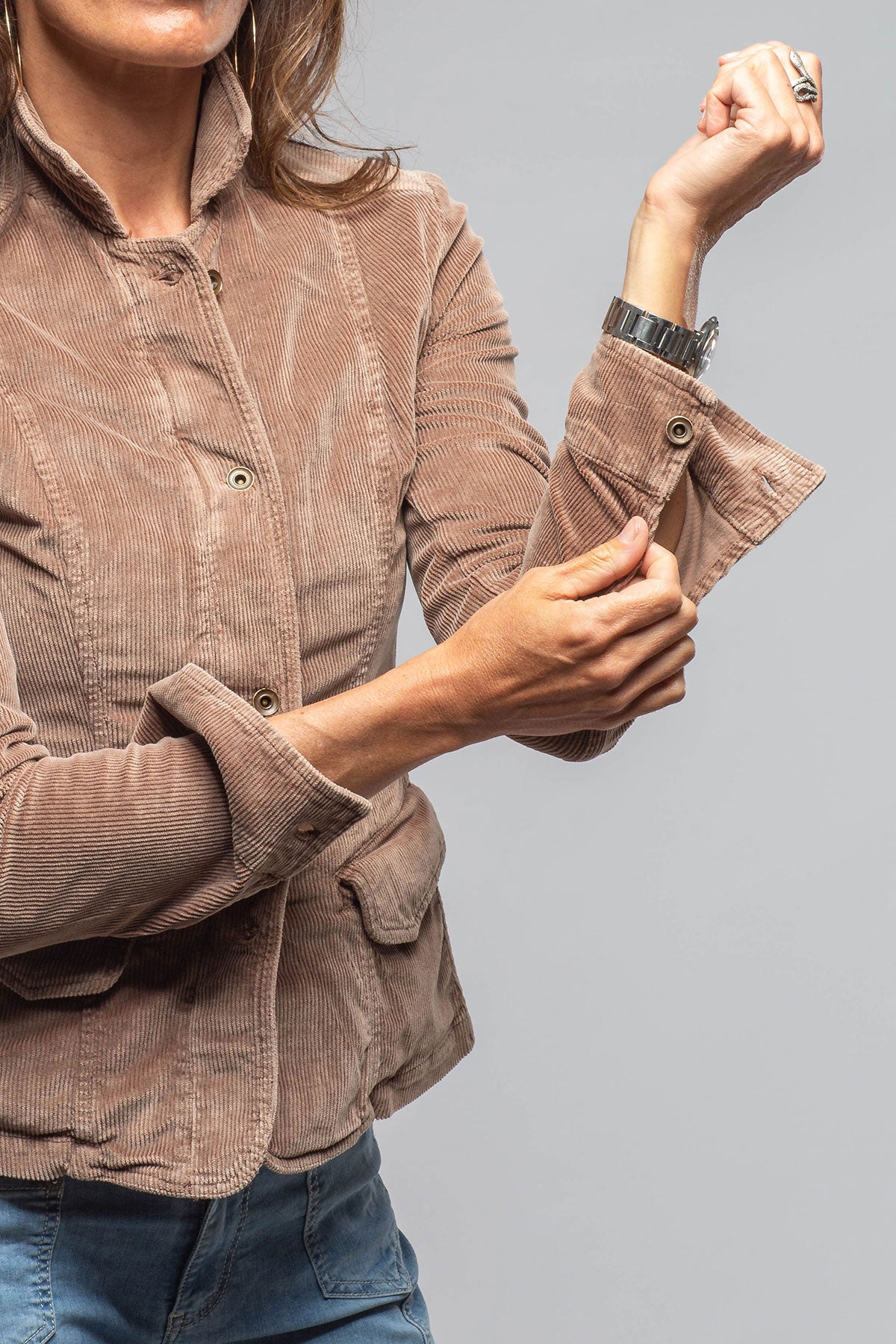 Dune | Butte Corduroy Jacket In Dusty Rose | Ladies - Outerwear - Lightweight