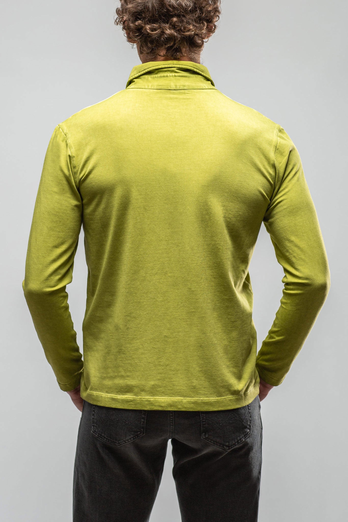 Dune Cafe Paco LS Polo Shirt In Avocado Mens - Shirts - Polos