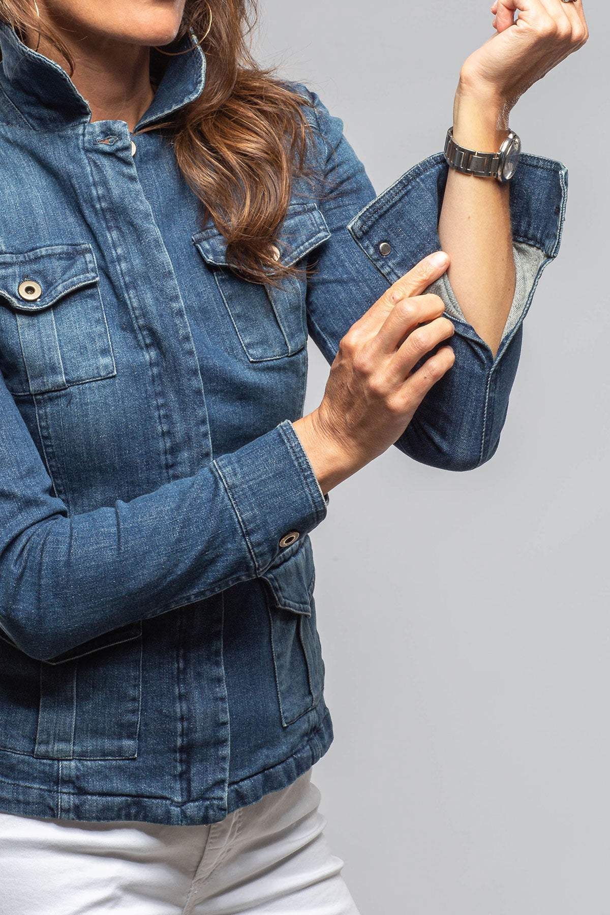 Dune | Pagosa Vintage Denim Jacket In Mid Blue | Ladies - Outerwear - Lightweight