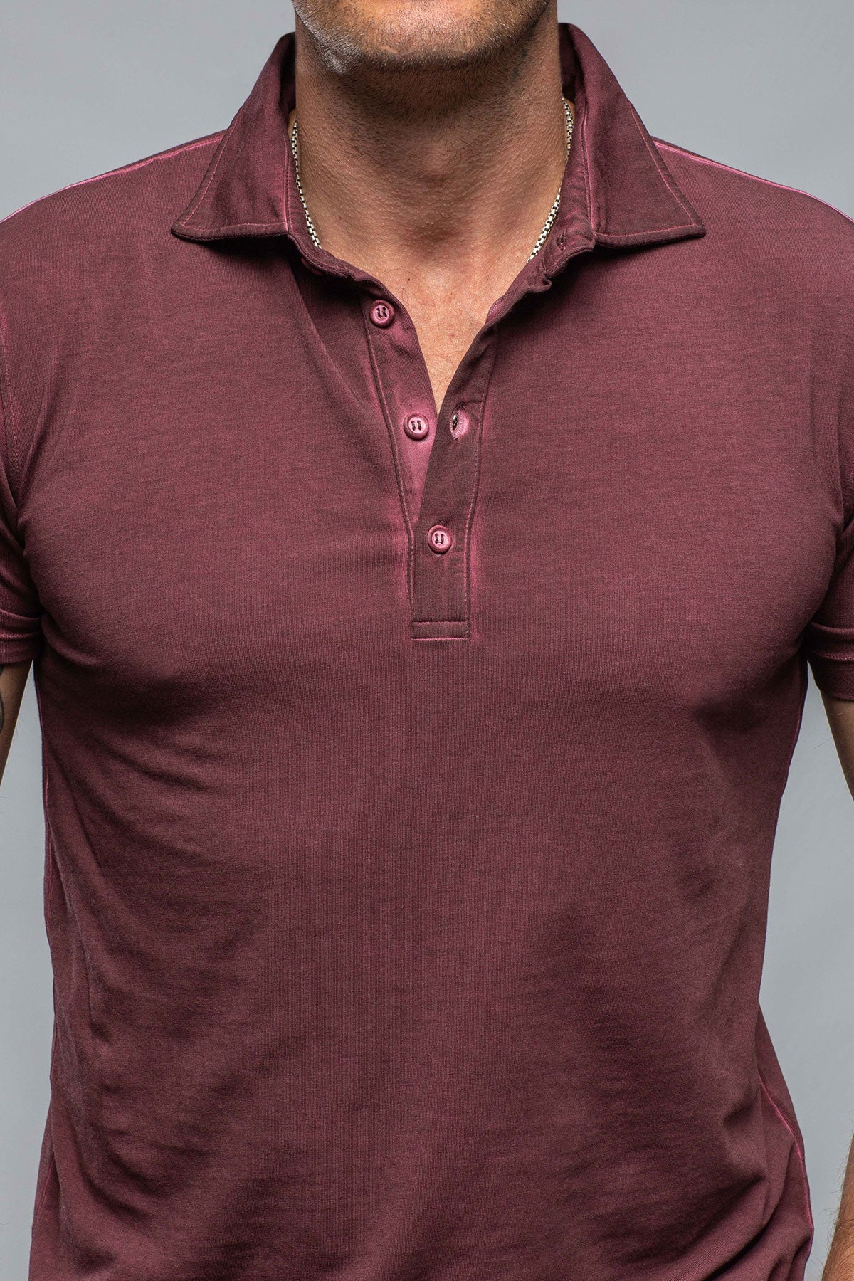 Dune Toulour SS Woven Polo in Mosto Mens - Shirts - Polos