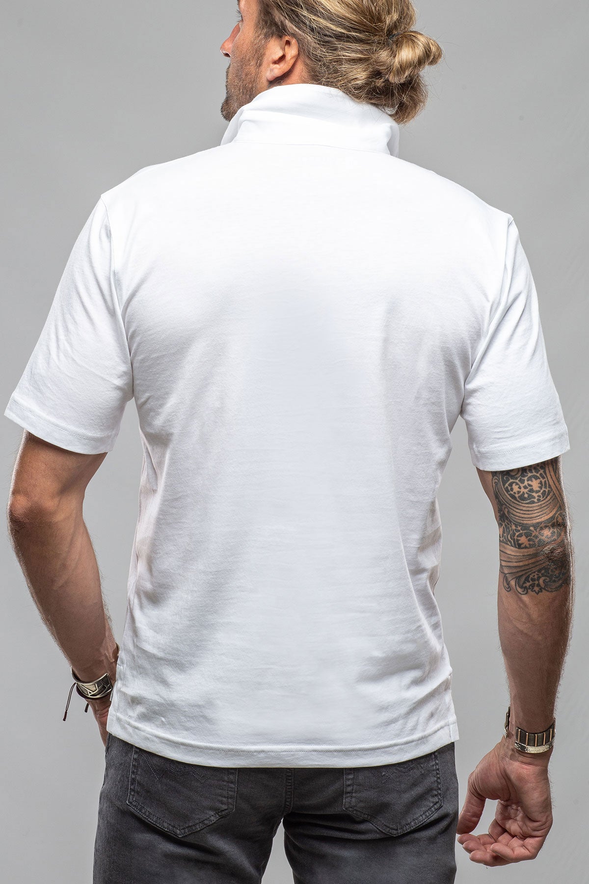 Cruz Cotton Polo In White | Mens - Shirts - Polos | Georg Roth