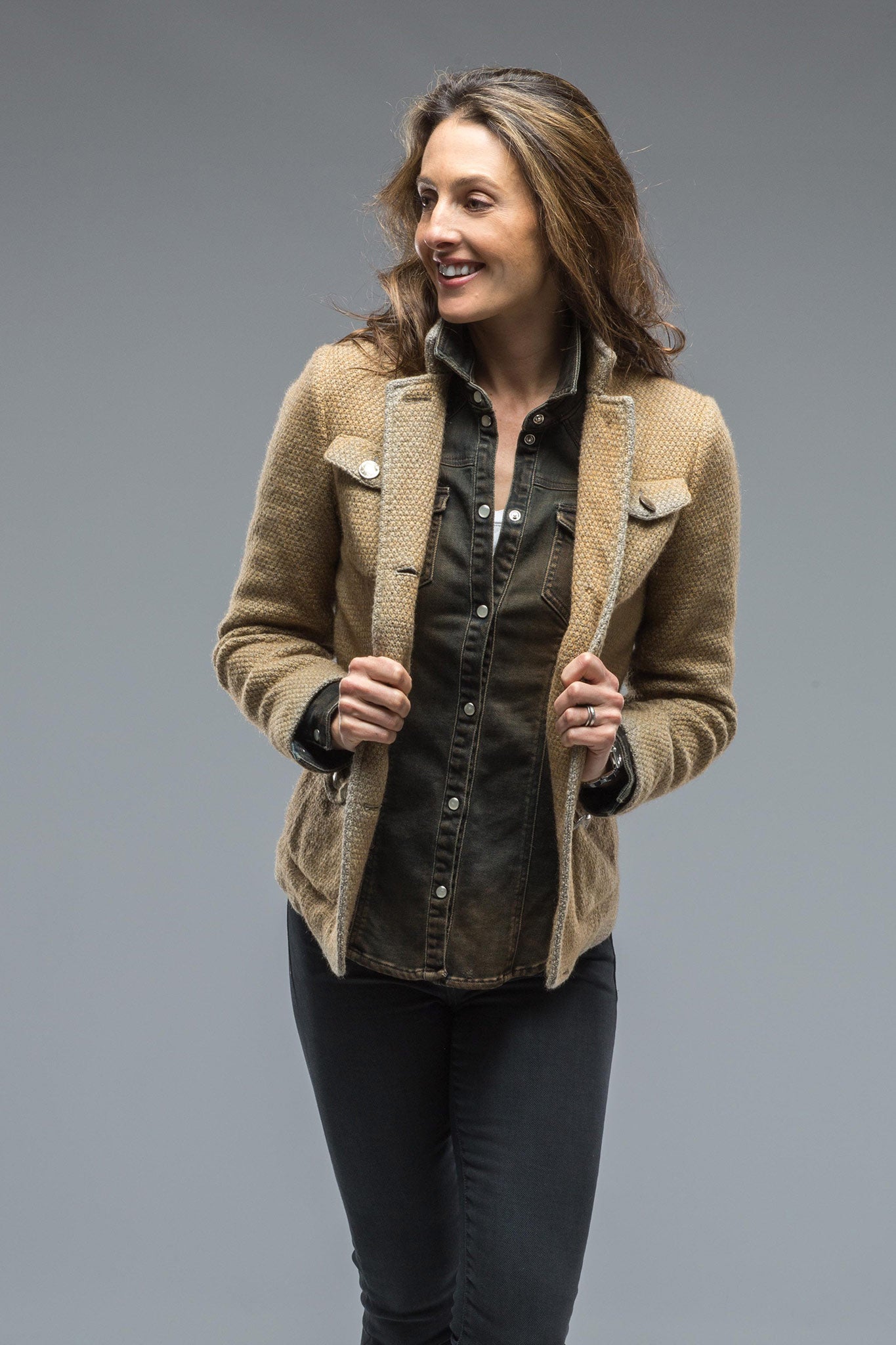 Brie Washed Jacket | Warehouse - Ladies - Outerwear - Cloth | Gimo's