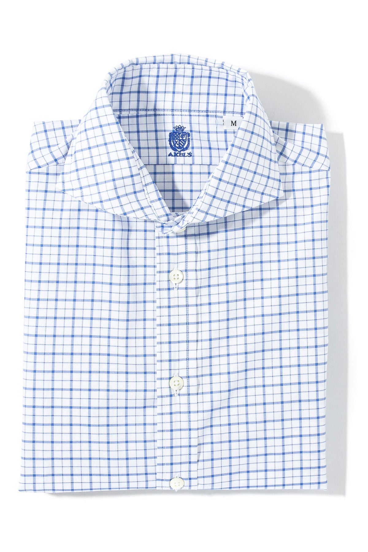 Panamera Cotton Check Shirt In Blue | Mens - Shirts - Dress | Axels-Is