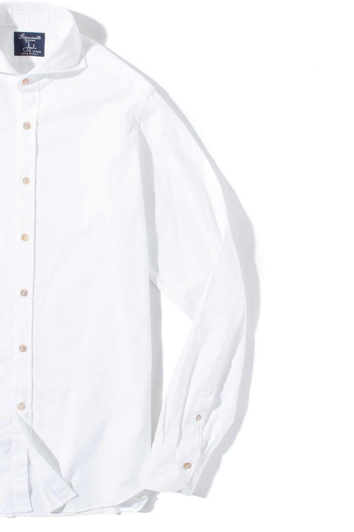 Venasque Chambray Shirt in White | Mens - Shirts - Dress | Giannetto Portofino