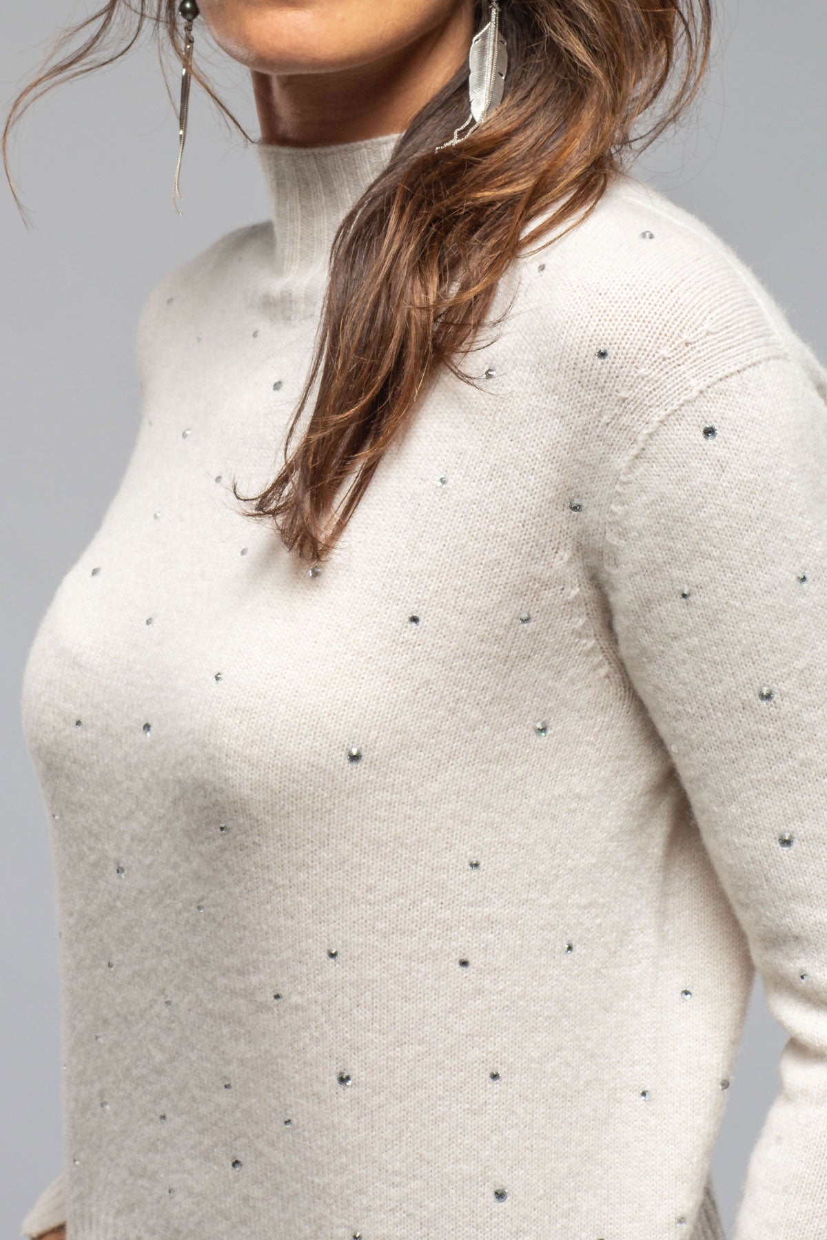 Apres Ski Cashmere Sparkle Sweater In Stucco | Ladies - Sweaters | Axels