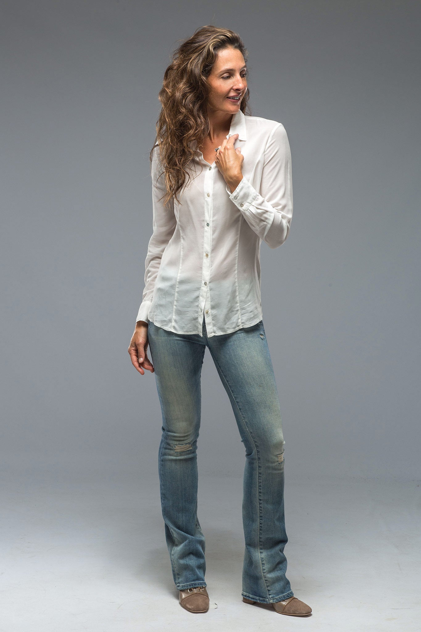 European Culture Suri Fitted Long Stretch Blouse Ladies - Blouses