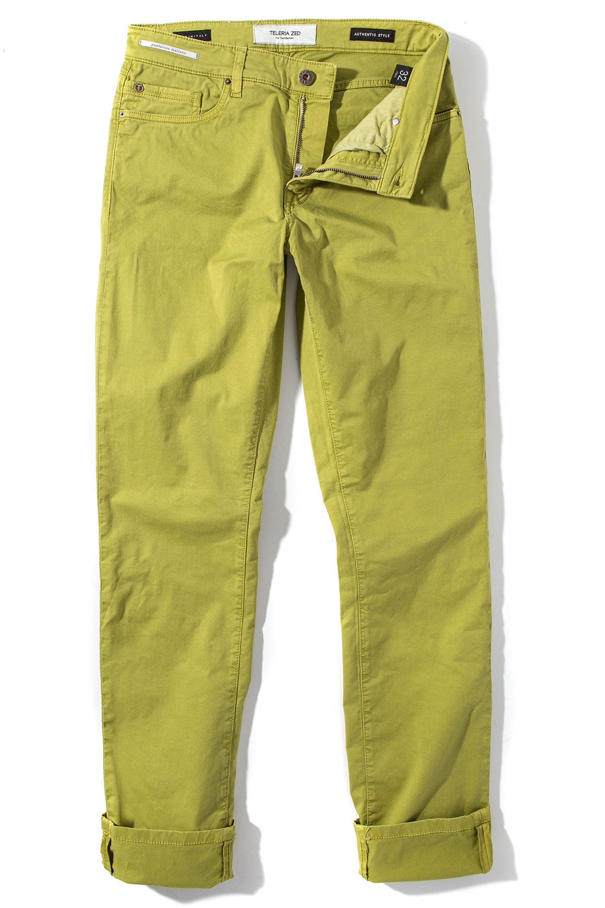 Summit 5-Pocket Cotton Twill In Lime | Mens - Pants - 5 Pocket | Teleria Zed