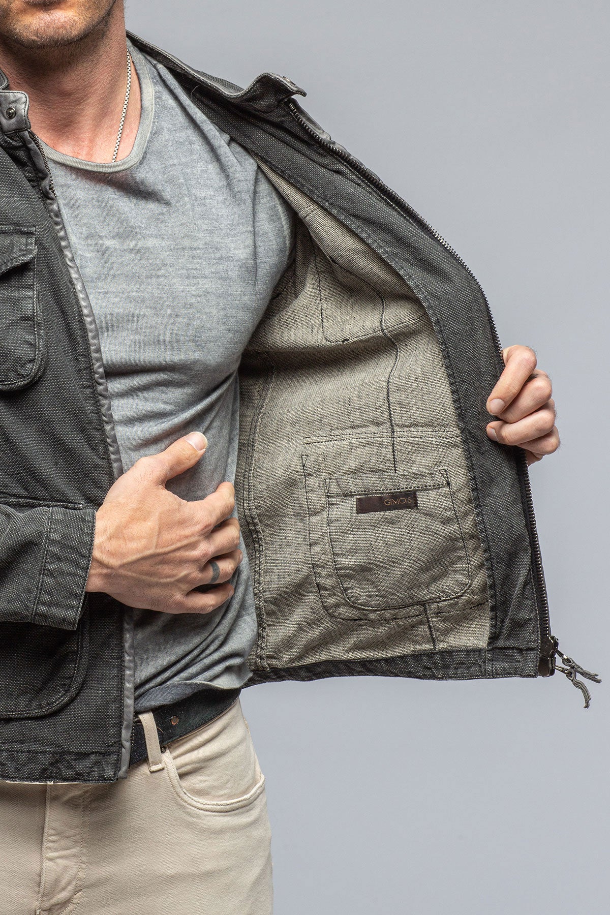 Mitiano Cotton/Linen Moto | Warehouse - Mens - Outerwear - Cloth | Gimo's