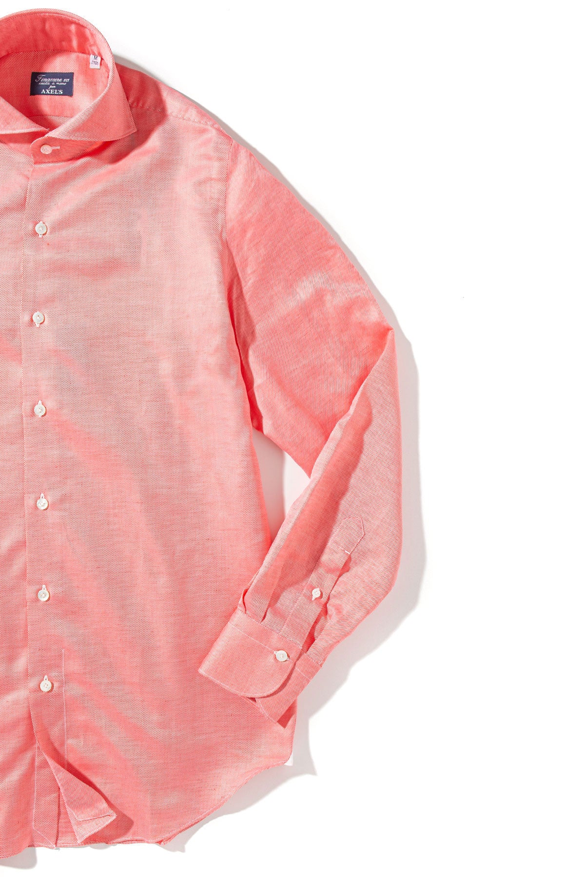 Finamore Napoli Astral Cotton Twill Shirt In Red Mens - Shirts - Dress