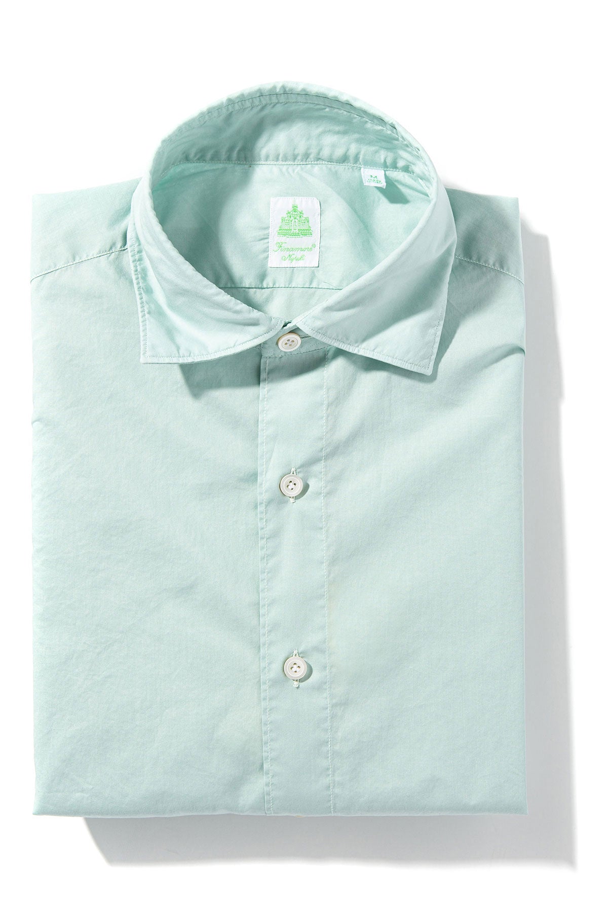 Finamore Napoli Bornean Superlight Cotton in Green Mens - Shirts - Dress