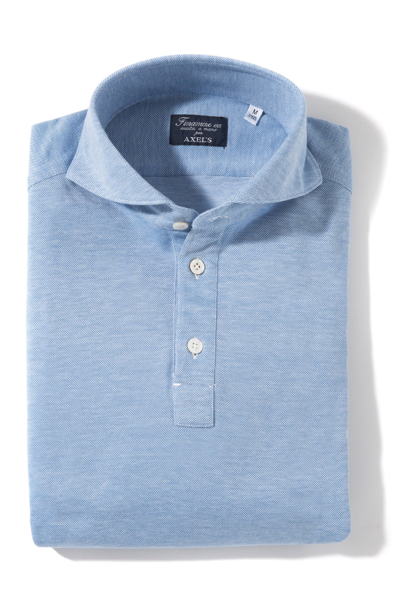 Gentile Jersey Long Sleeve Polo | Mens - Shirts - Polos | Finamore Napoli