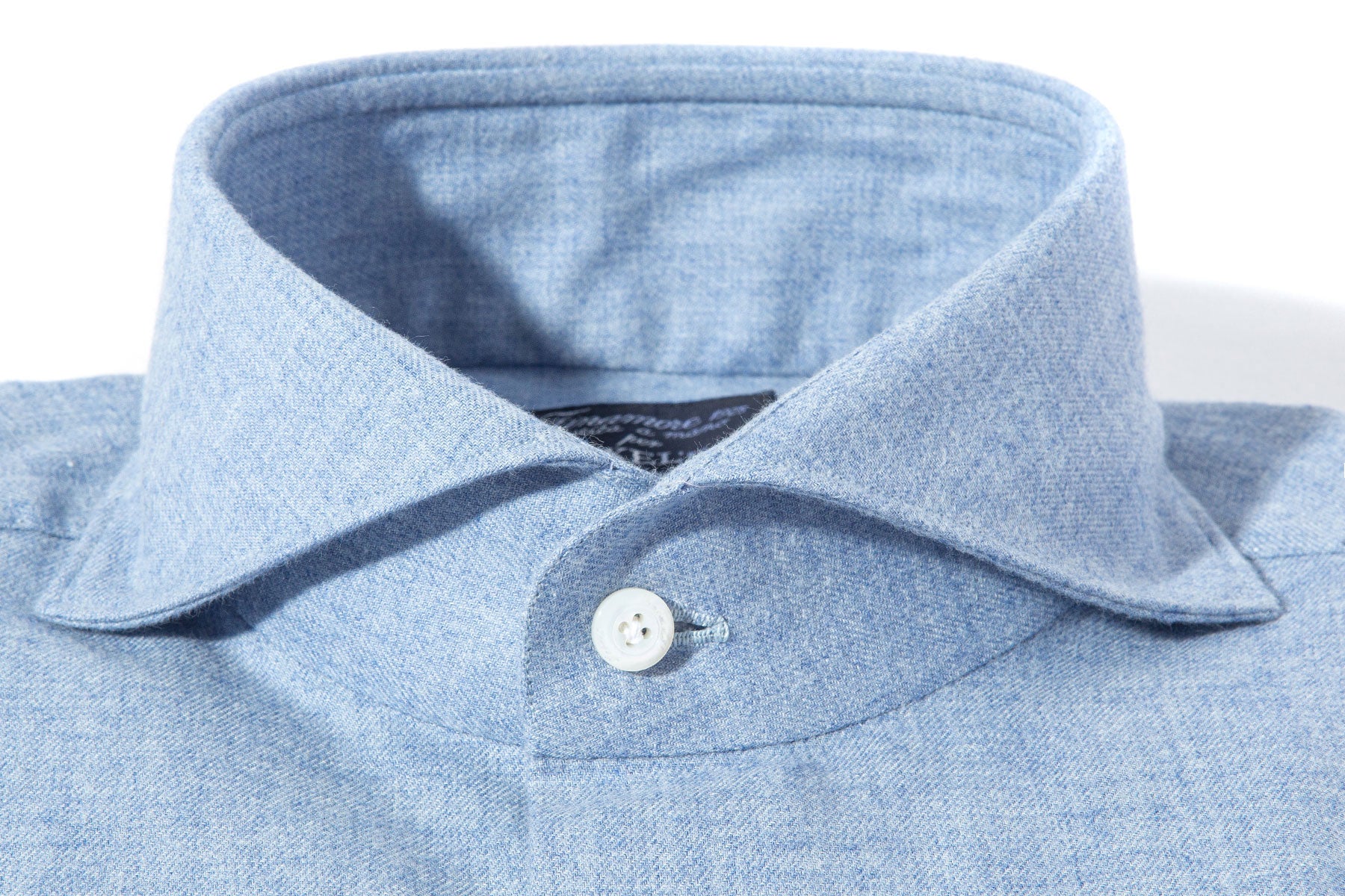 Finamore Napoli Hemme Cotton Cashmere Shirt in Lt. Blue Mens - Shirts - Dress