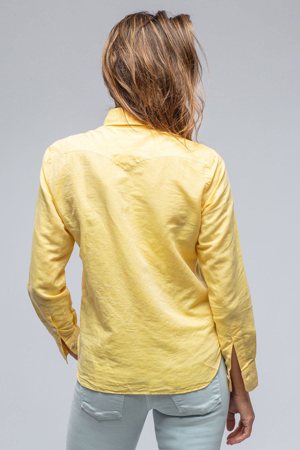 Finamore Napoli Marcella Linen Shirt in Sunflower Ladies - Tops