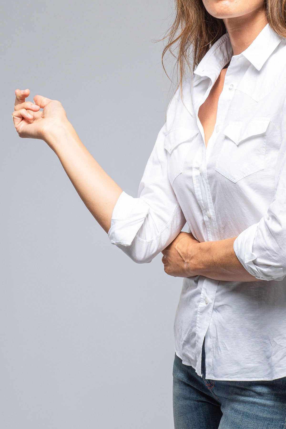Finamore Napoli Marcella Linen Shirt in White Ladies - Tops