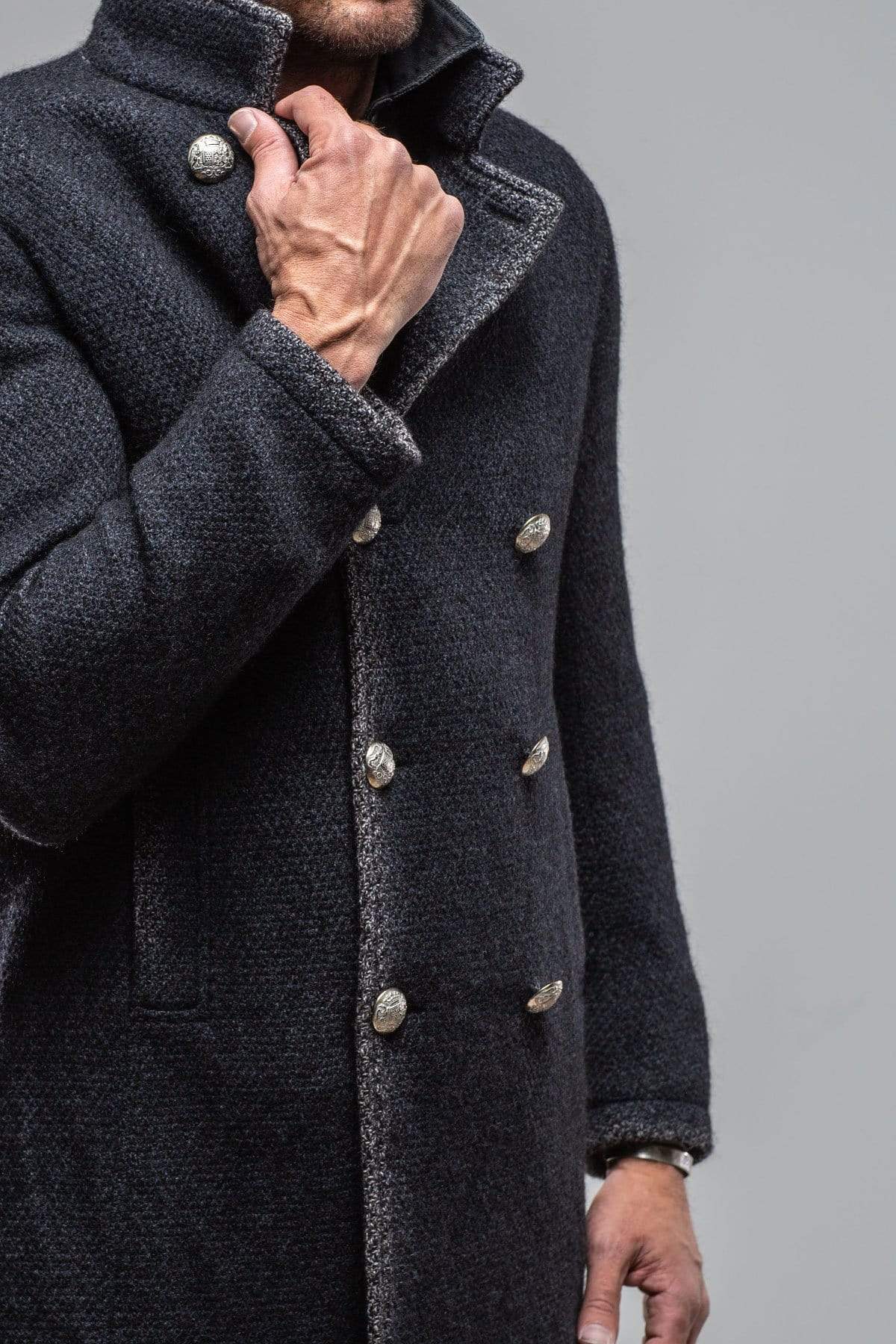 St. Christoff Wool Jacket In Navy | Mens - Outerwear - Cloth | Gimo's