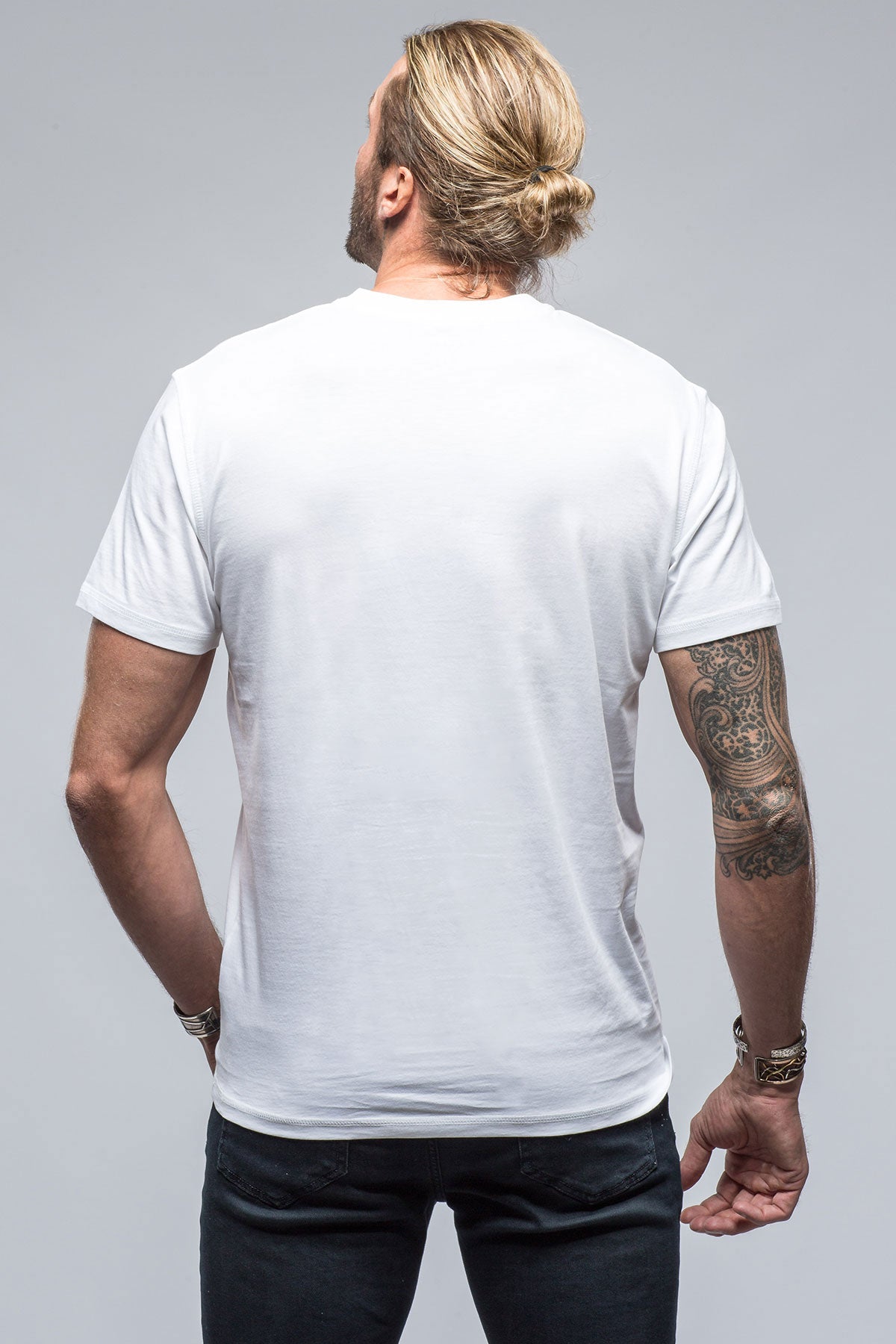 Georg Roth Mendocino Cotton SS Henley in White Mens - Shirts - T-Shirts