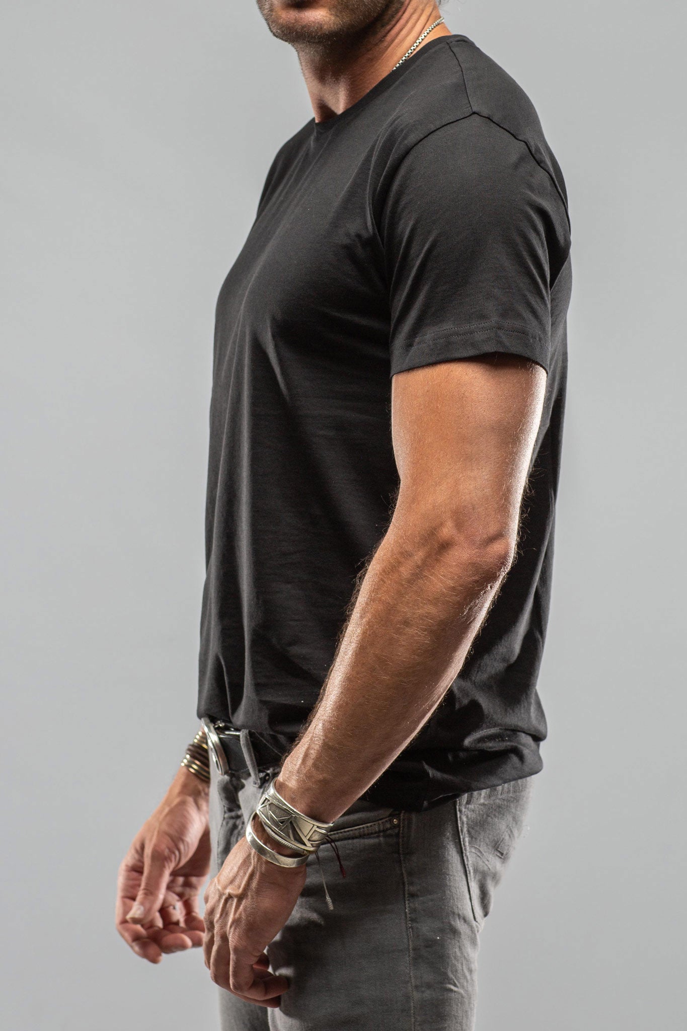 Georg Roth Pismo Cotton Tee In Black Mens - Shirts - T-Shirts