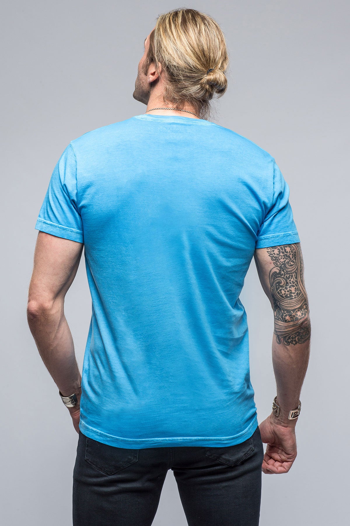 Georg Roth Pismo Cotton Tee In Blue Lagoon Mens - Shirts - T-Shirts
