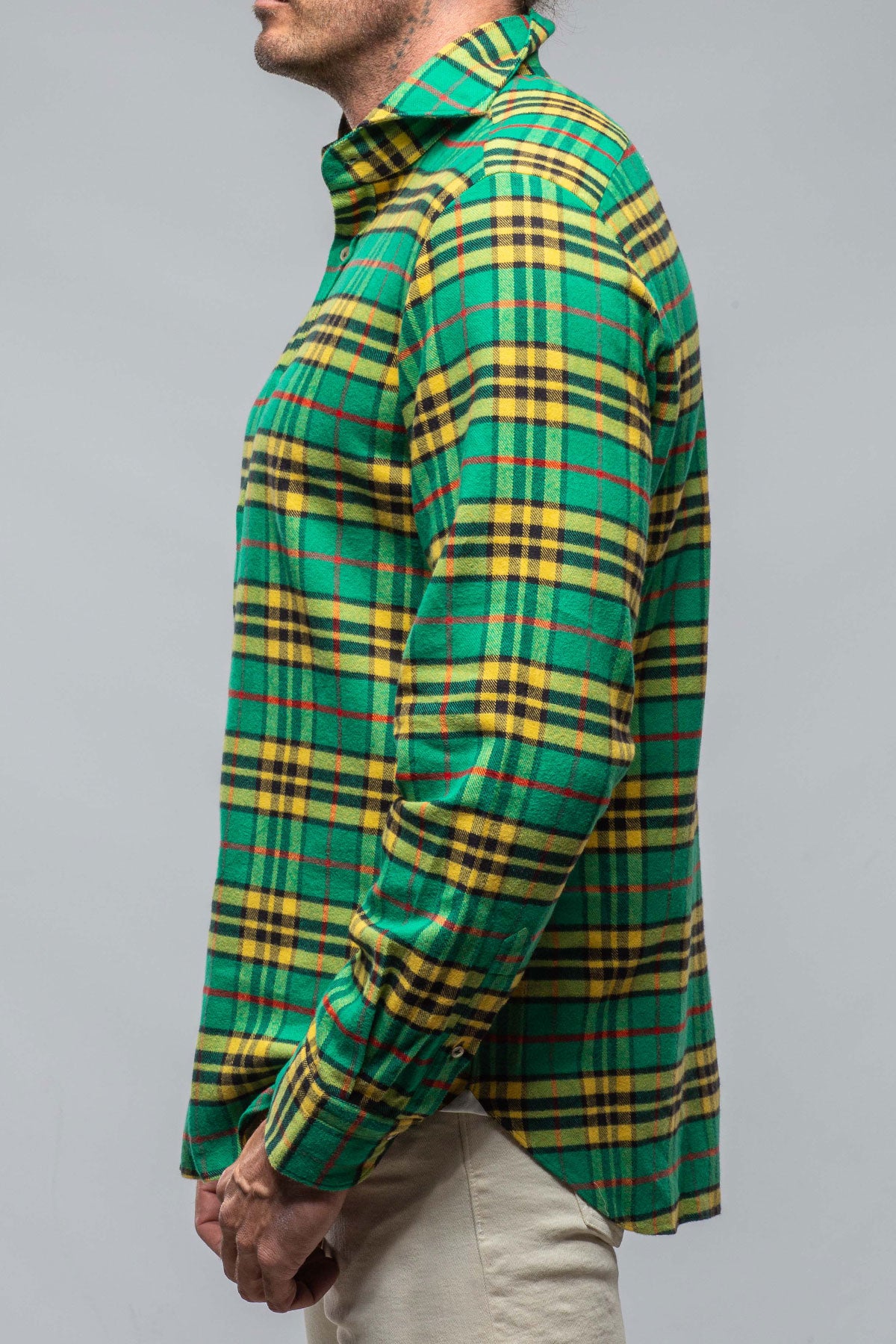 Giannetto Portofino Camdon Shirt in Green Mens - Shirts - Dress