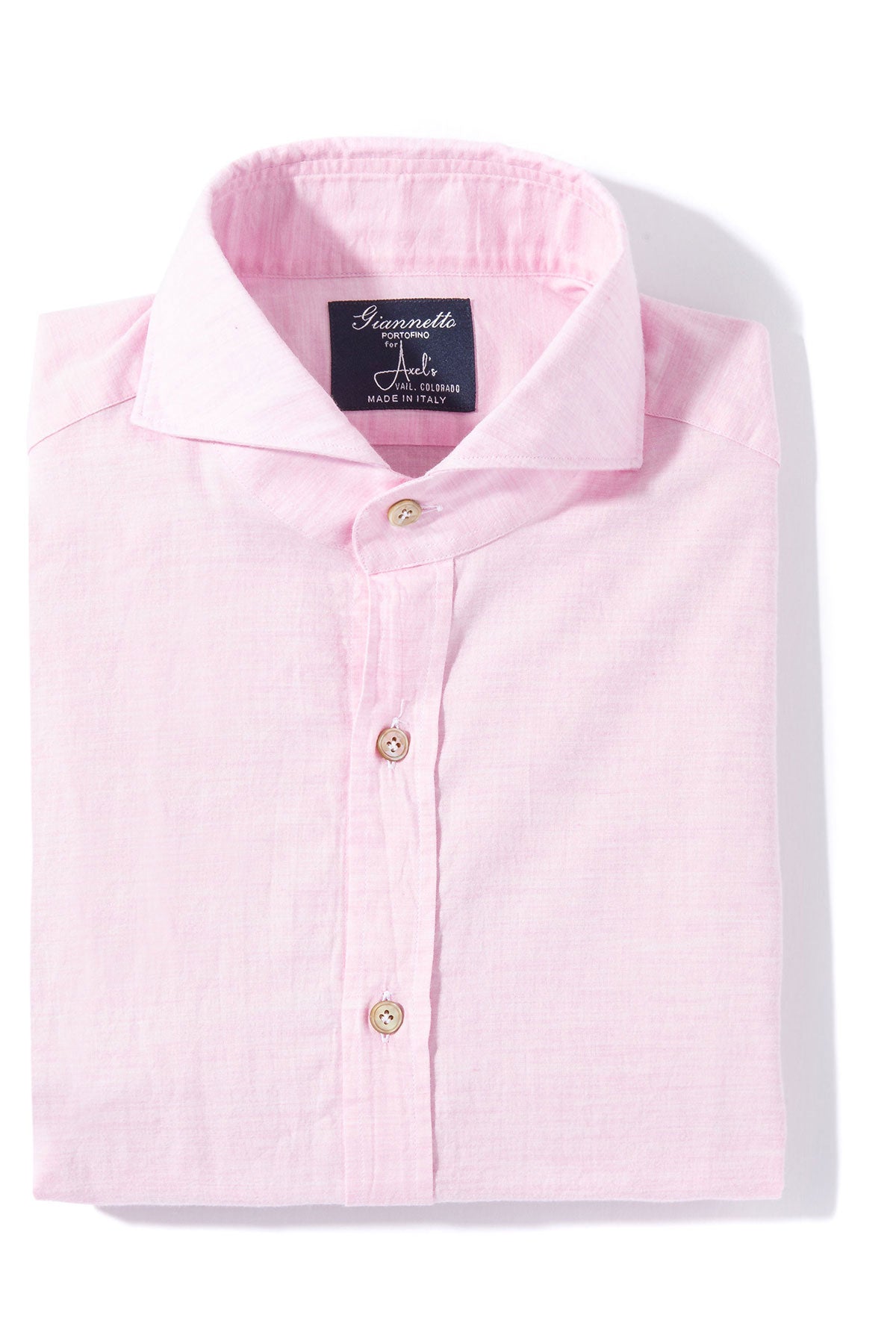 Giannetto Portofino Diablo Cotton Shirt in Pink Mens - Shirts - Dress
