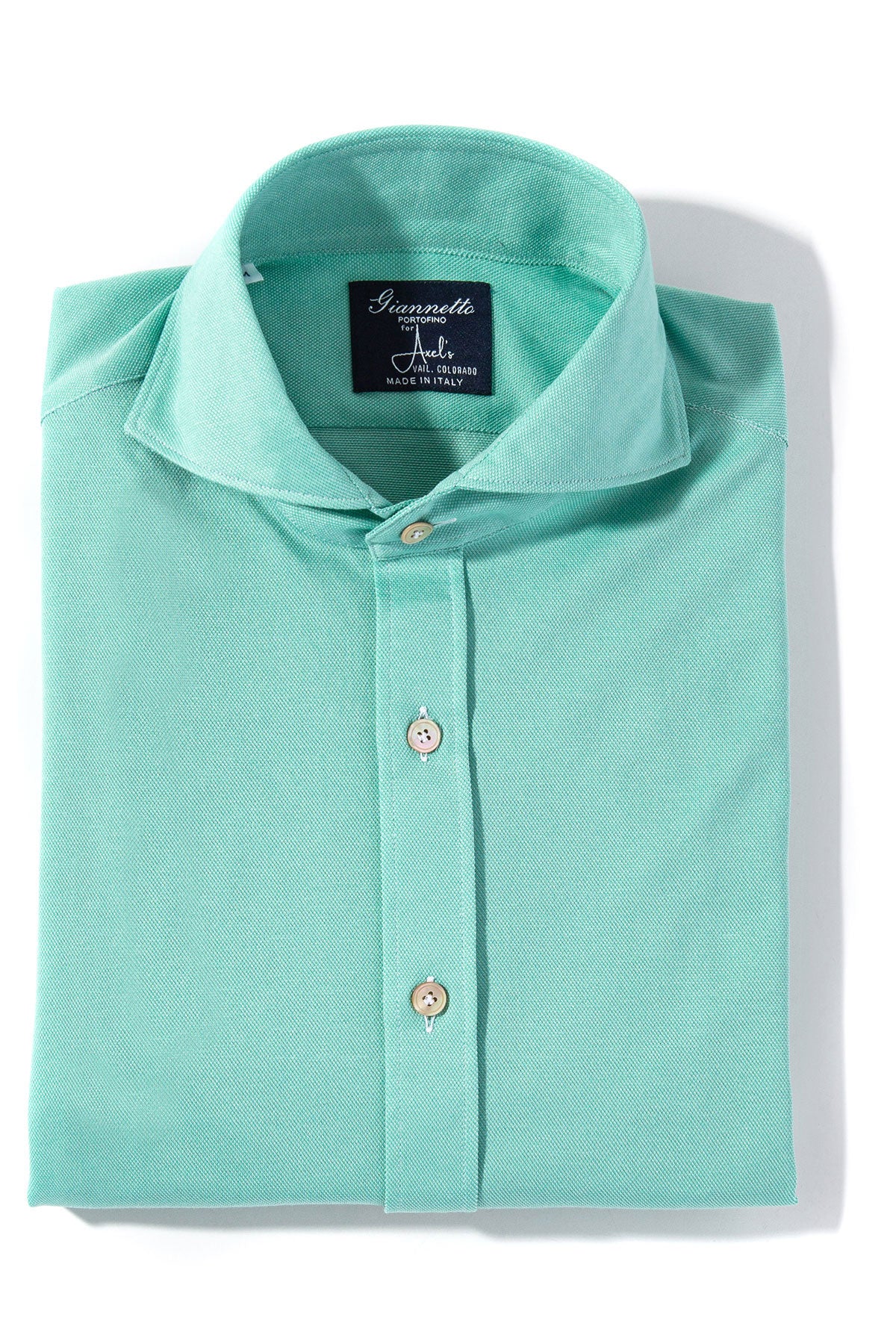Giannetto Portofino Menerbes Jersey Shirt in Aqua Marine Mens - Shirts - Dress