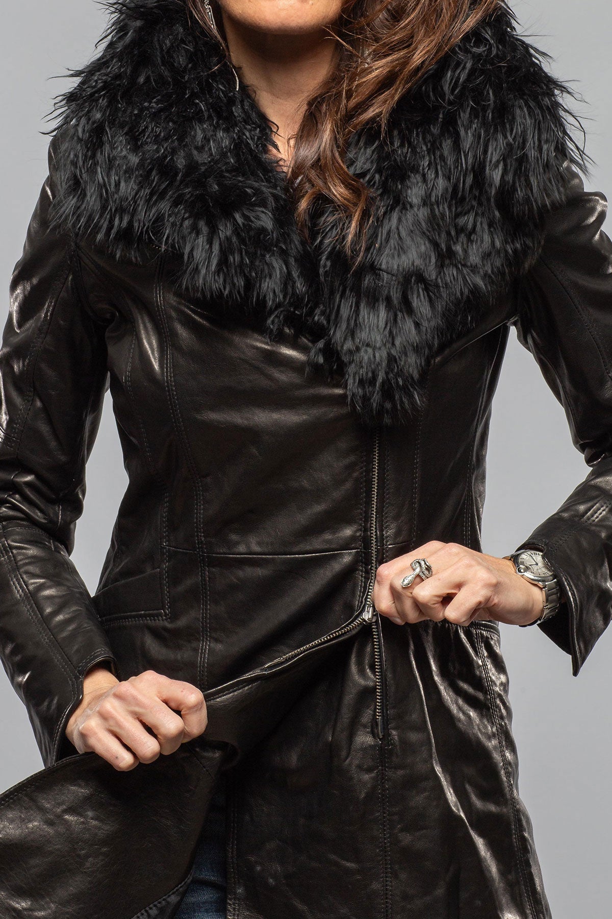 Gimo's Amaya Nappa Lamb Jacket Samples - Ladies - Outerwear - Leather