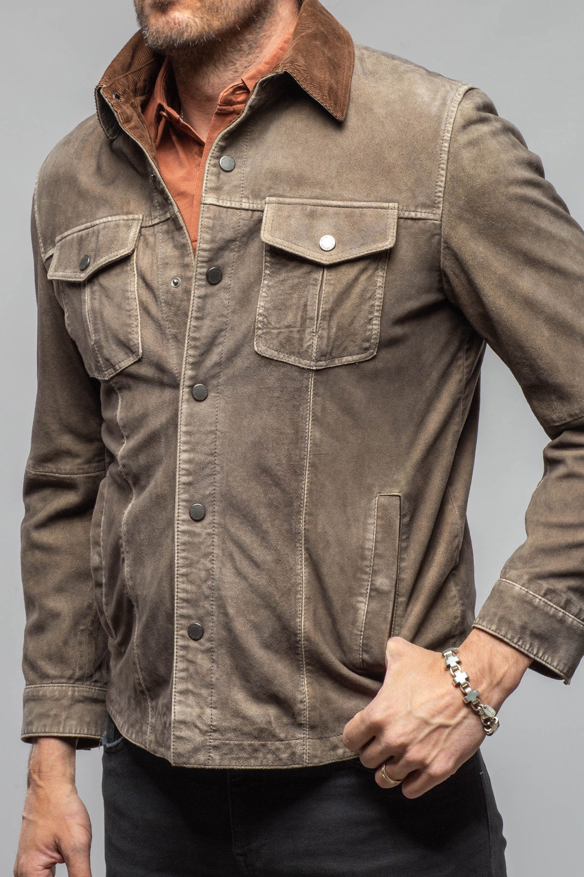 Gimo's Bedford Suede Jacket Samples - Mens - Outerwear - Leather