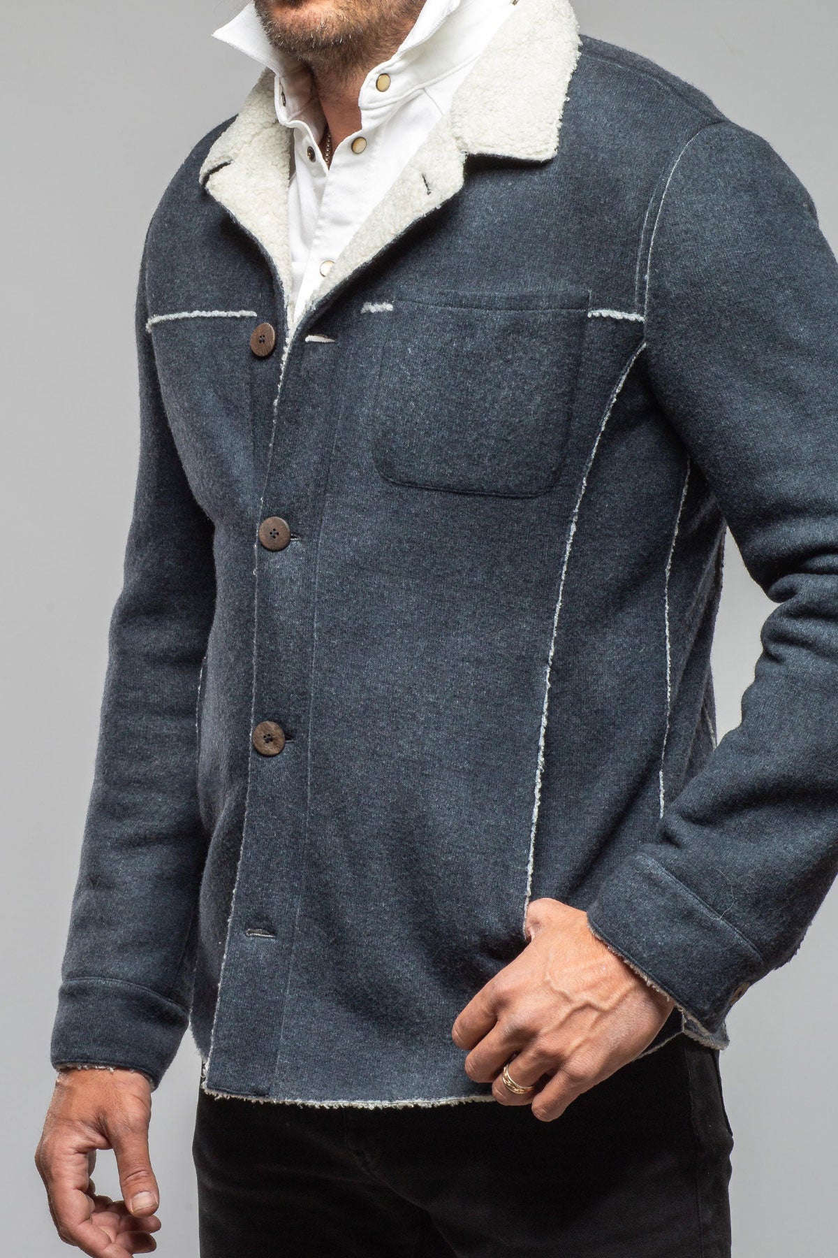 Gimo's Bennet Sherpa Knit Coat Samples - Mens - Outerwear - Cloth