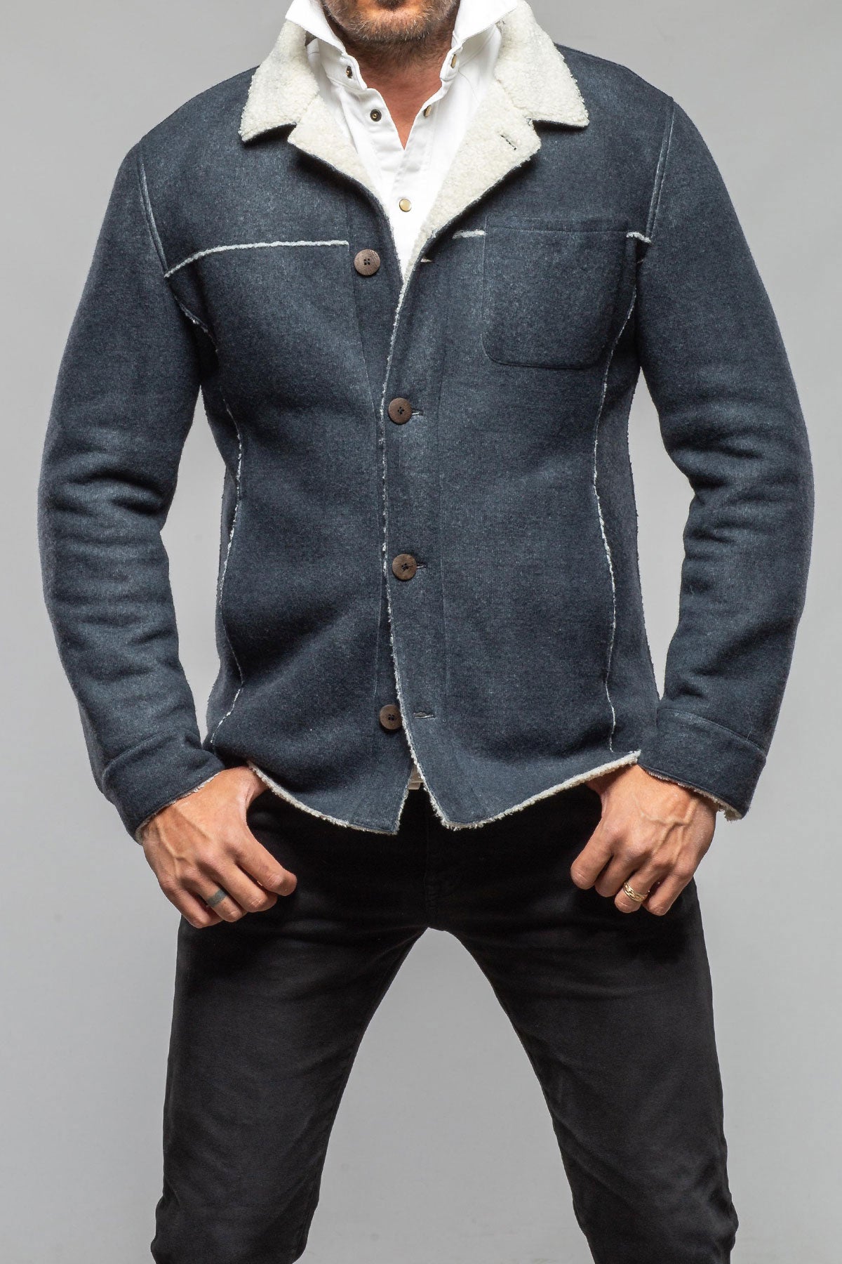 Gimo's Bennet Sherpa Knit Coat Samples - Mens - Outerwear - Cloth