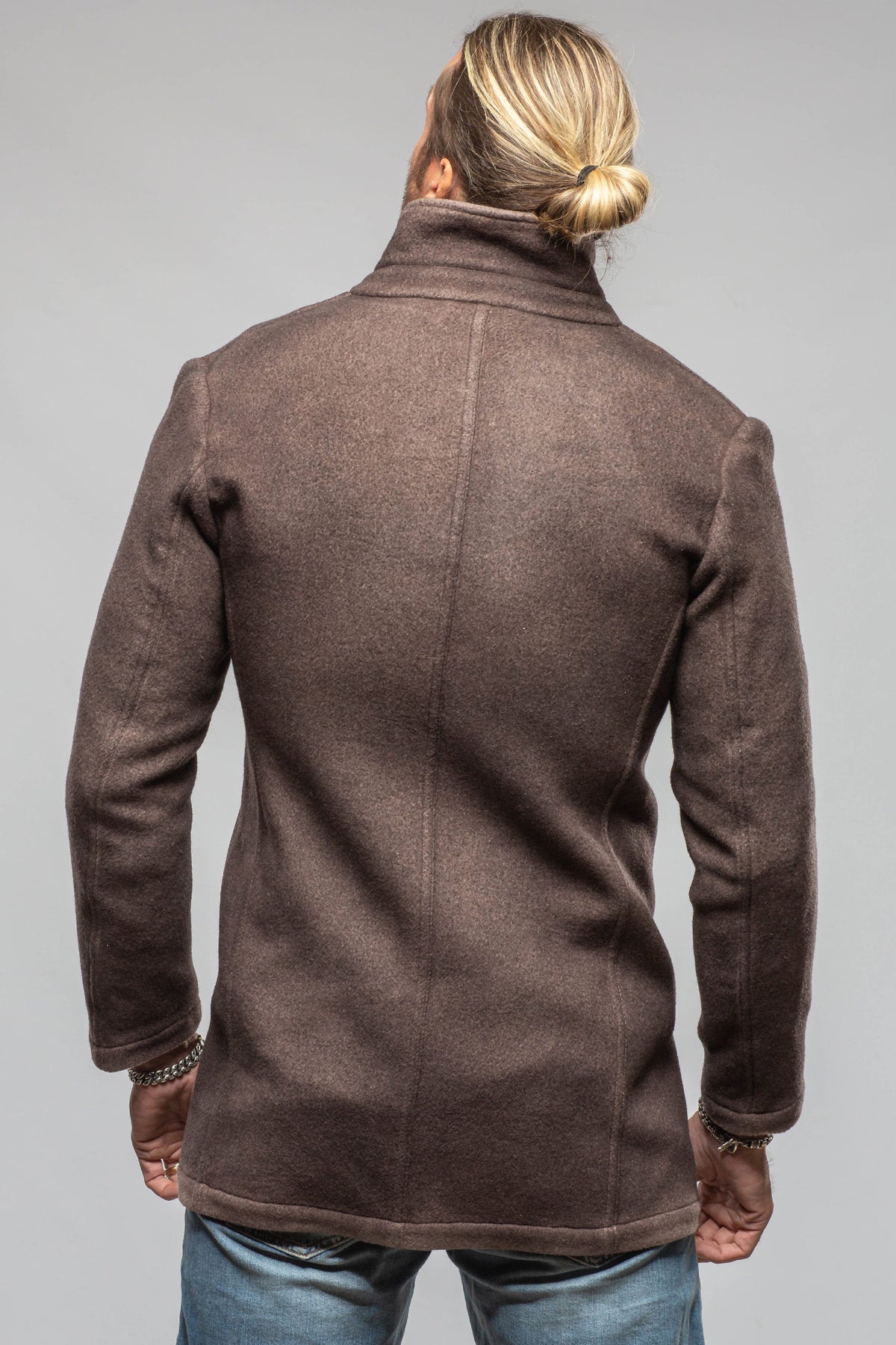 Gimo's Canavara Double-Breasted Knit Coat Samples - Mens - Outerwear - Cloth