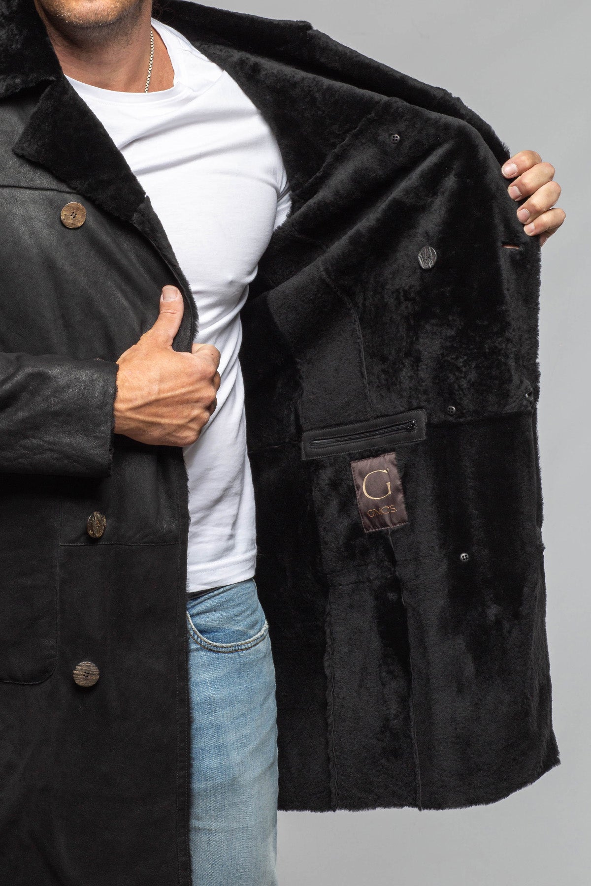 Gimo's Canterbury Long Shearling Samples - Mens - Outerwear - Shearling