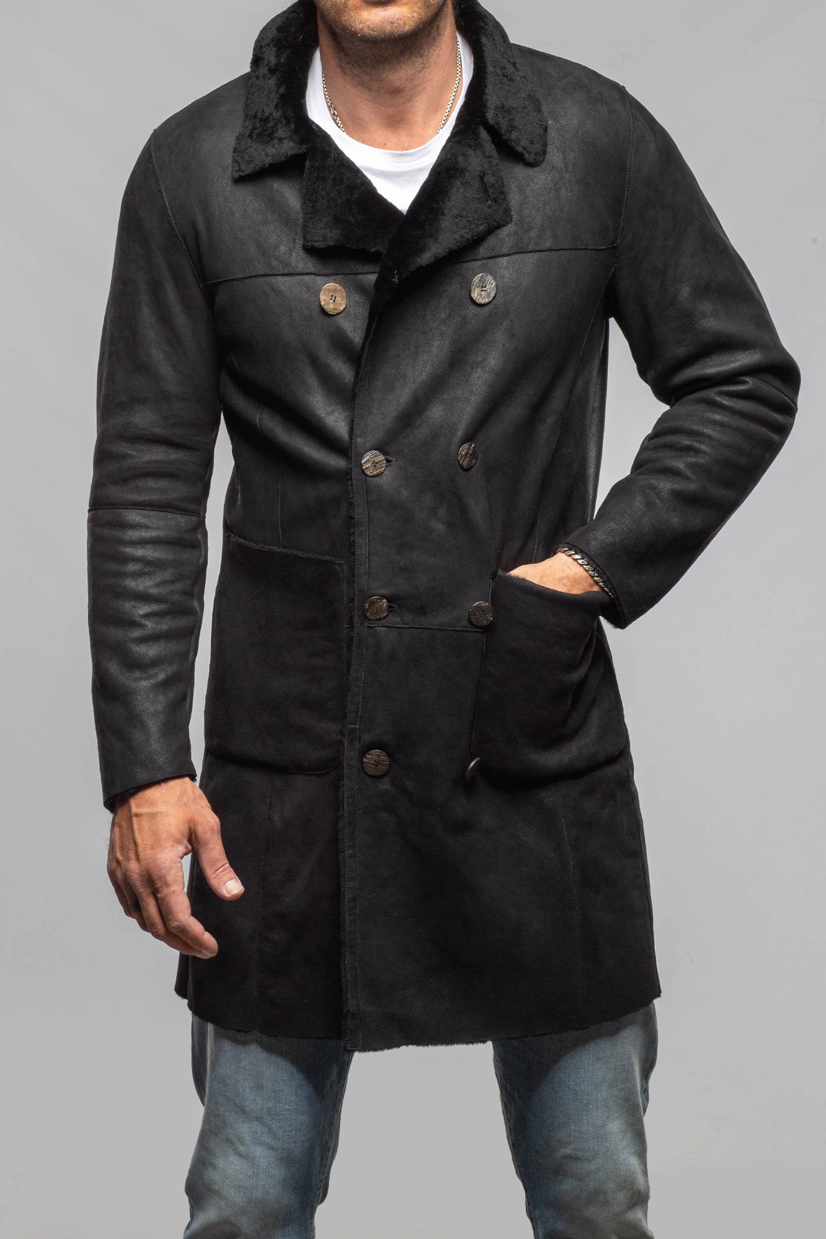 Gimo's Canterbury Long Shearling Samples - Mens - Outerwear - Shearling
