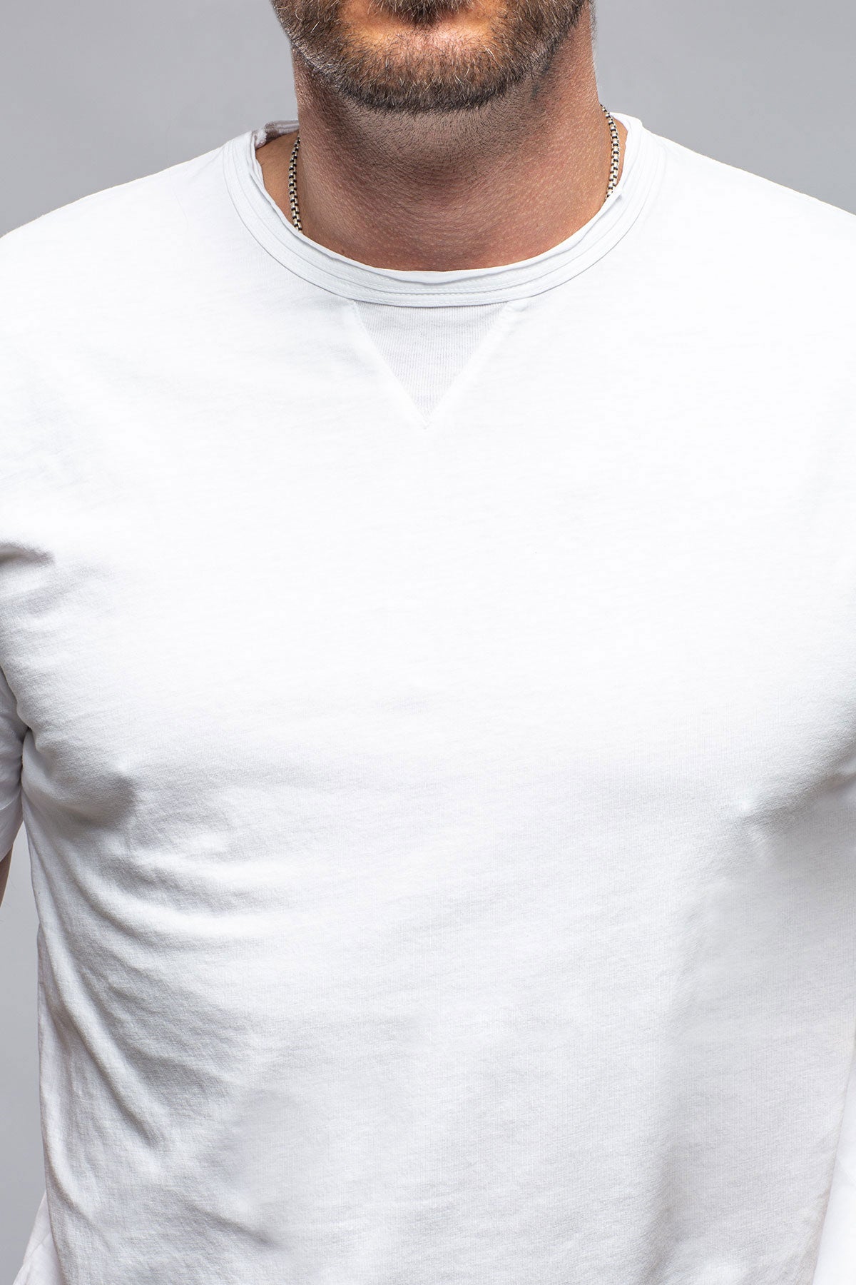 Gimo's Cotton York Crew Neck in White Mens - Shirts - T-Shirts