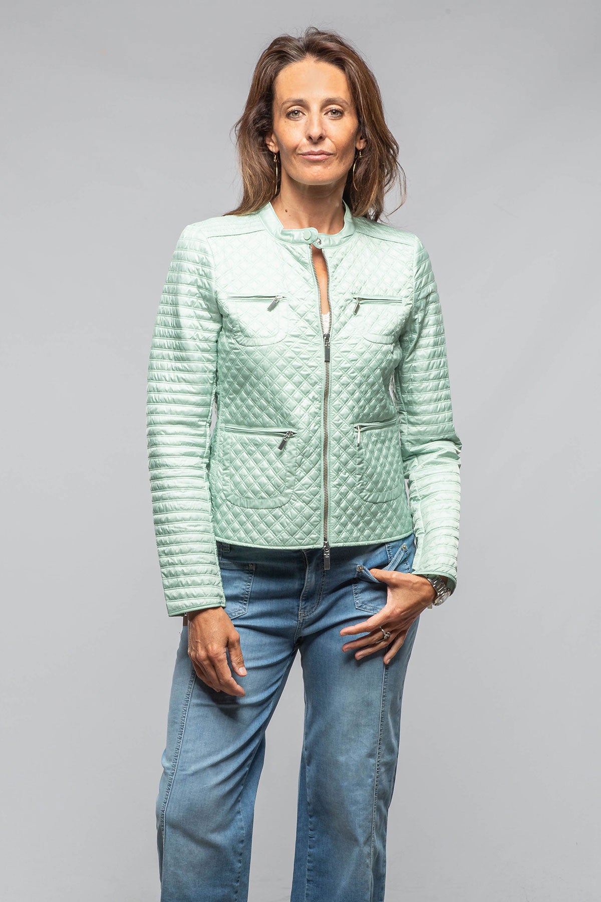 Gimo's Eliza Micro Puff In Mint Warehouse - Ladies - Outerwear - Cloth