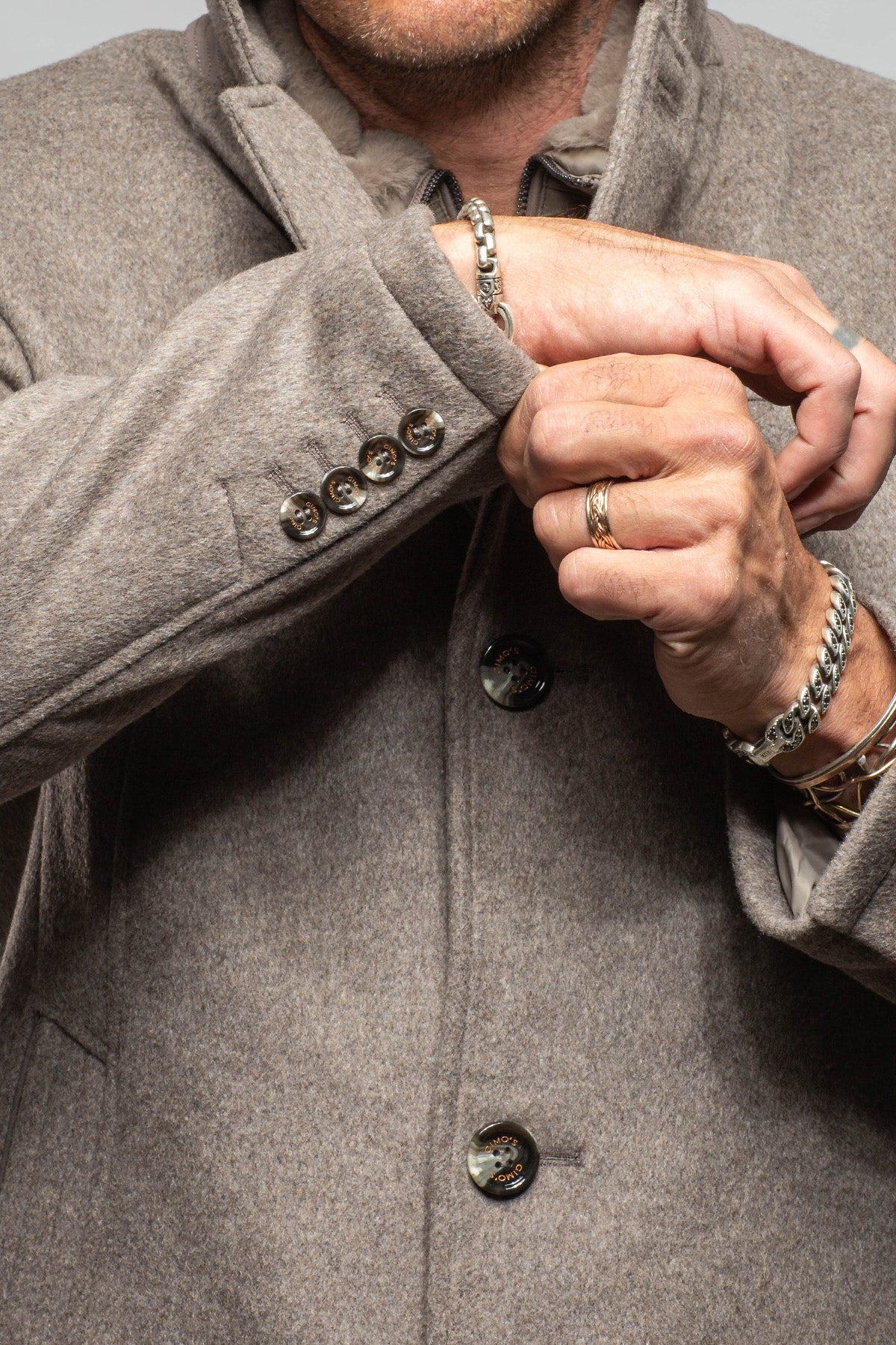 Gimo's Gore Wool Hooded Overcoat Samples - Mens - Outerwear - Cloth