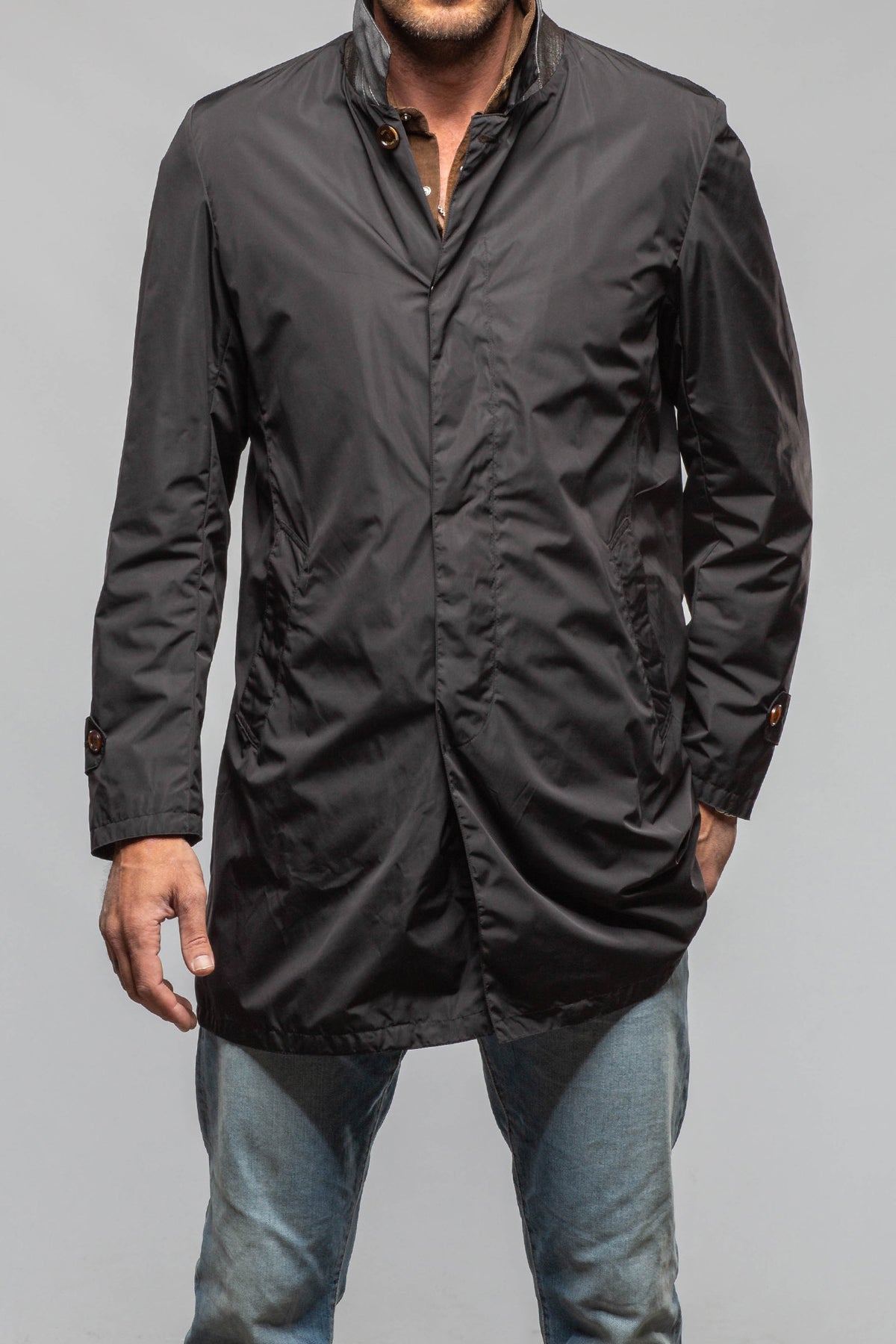 Gimo's Johnson Lightweight Travel Coat in Black Warehouse - Mens - Outerwear - Cloth