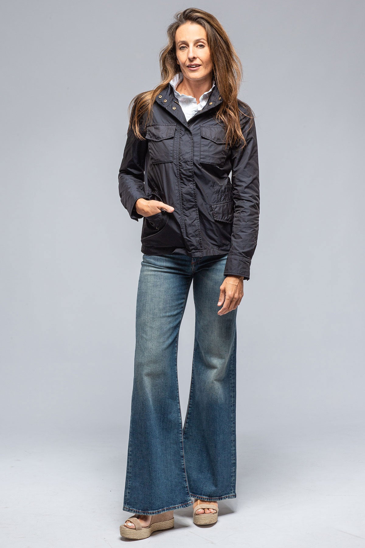 Gimo's Julie Lightweight Coat In Navy Warehouse - Ladies - Outerwear - Lightweight