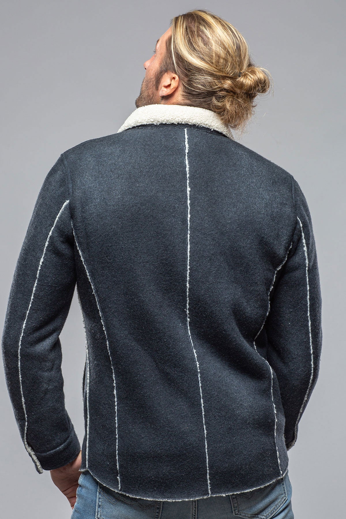 Gimo's Kalispell Sherpa Shirt Jacket In Navy Warehouse - Mens - Outerwear - Cloth