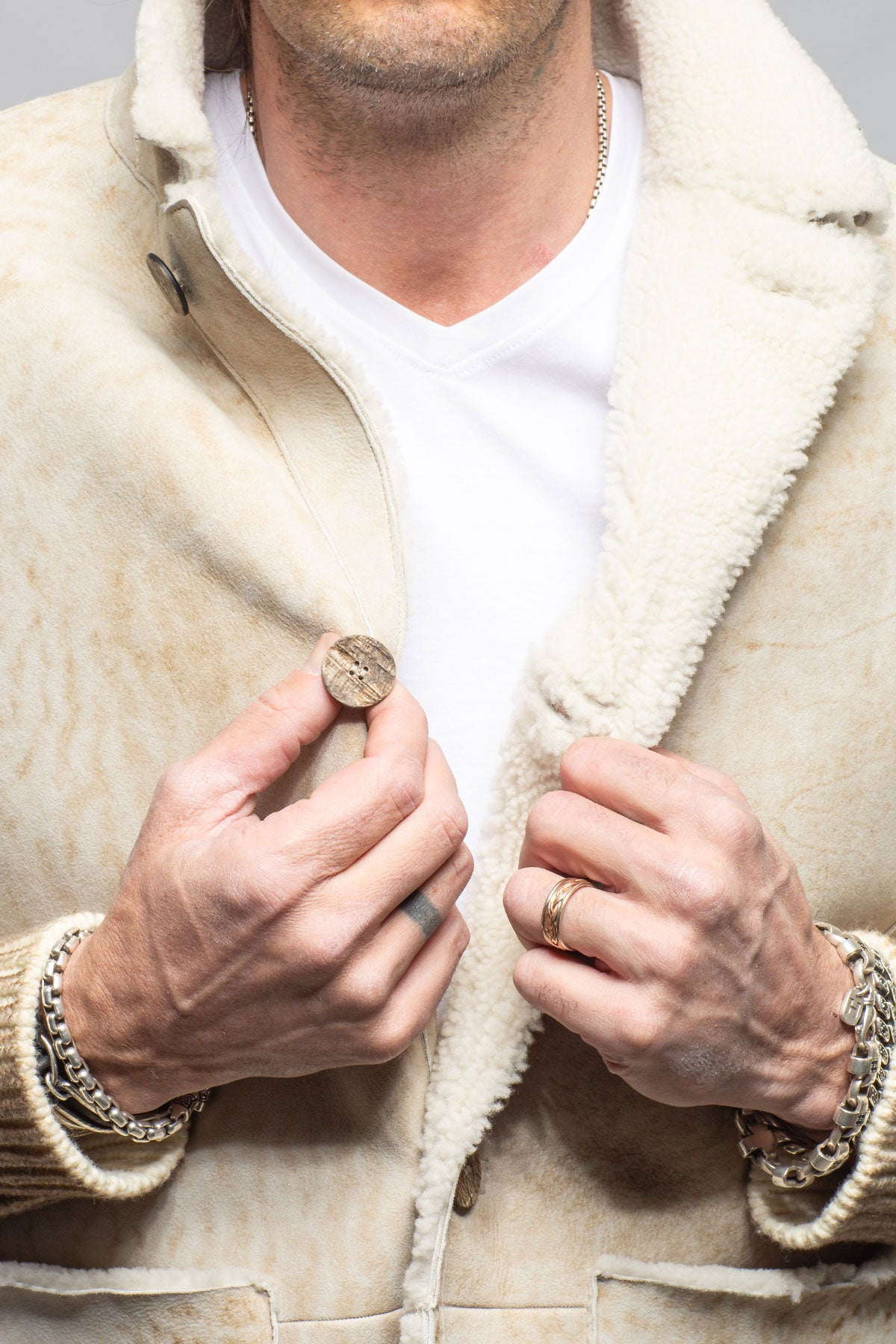 Gimo's Kreis Hybrid Shearling Samples - Mens - Outerwear - Shearling