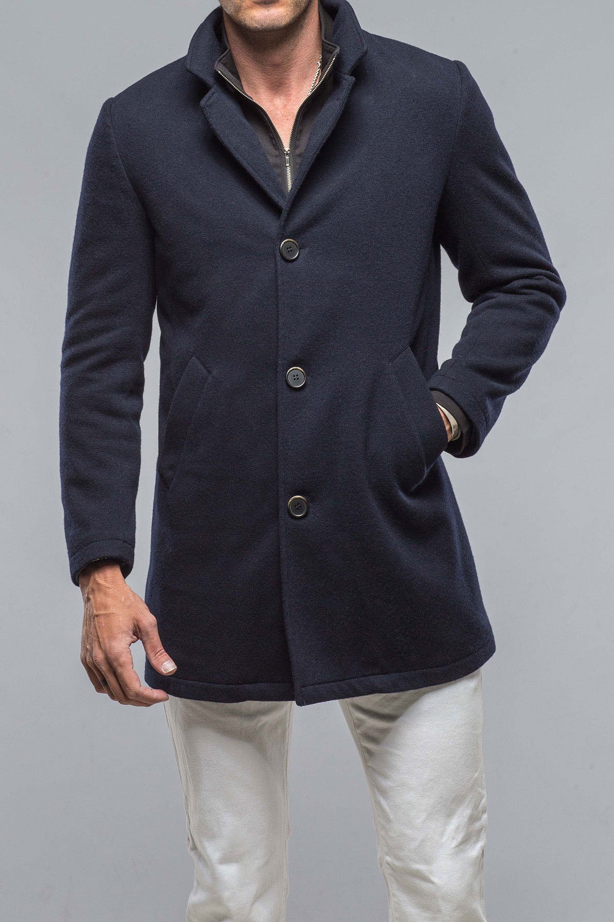 Gimo's Leon II Wool Jacket in Navy Mens - Outerwear - Cloth