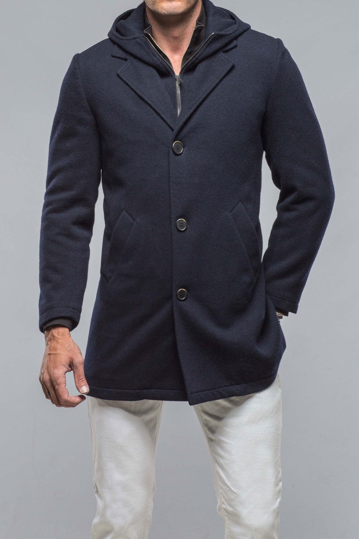 Gimo's Leon II Wool Jacket in Navy Mens - Outerwear - Cloth