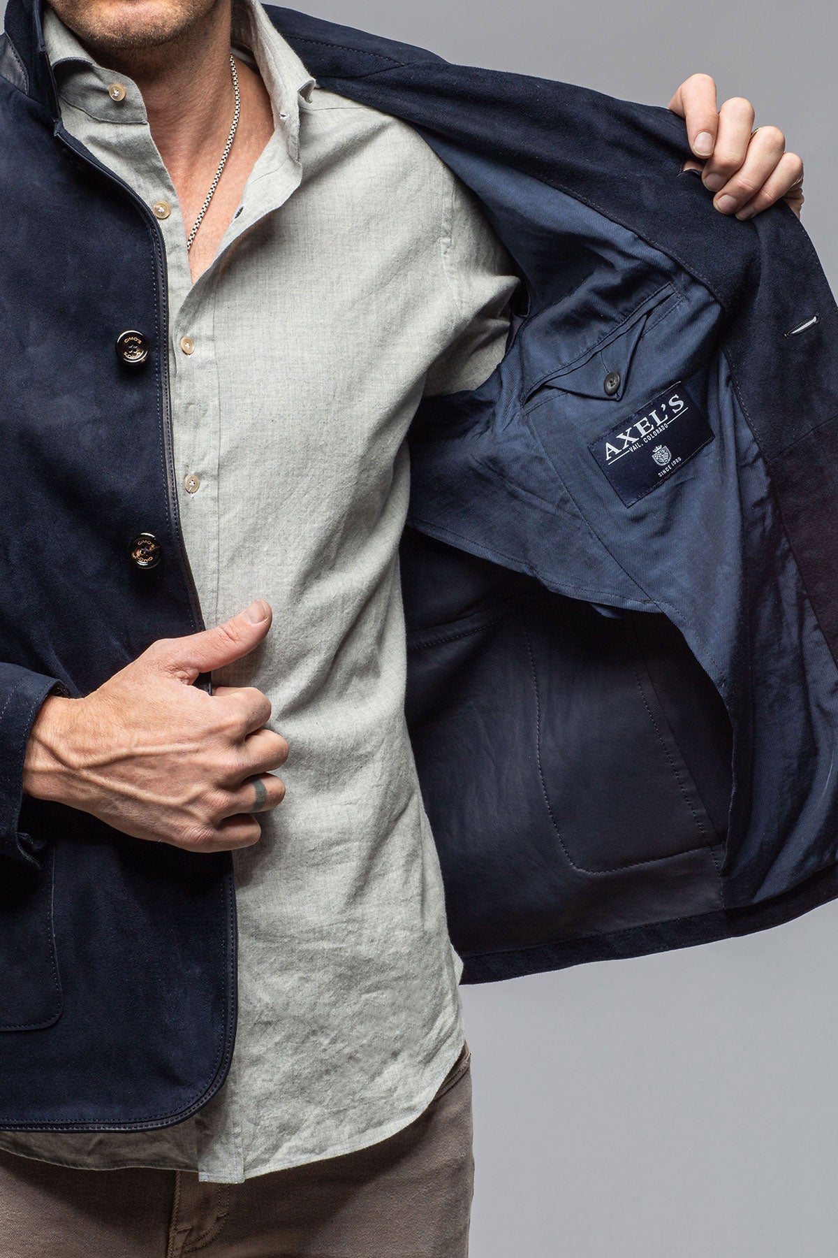 Gimo's Marley Hybrid Sport Coat In Navy Mens - Outerwear - Leather