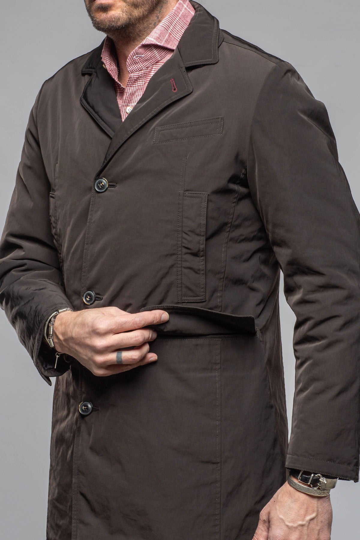 Gimo's Melvin Technical Overcoat Samples - Mens - Outerwear - Cloth