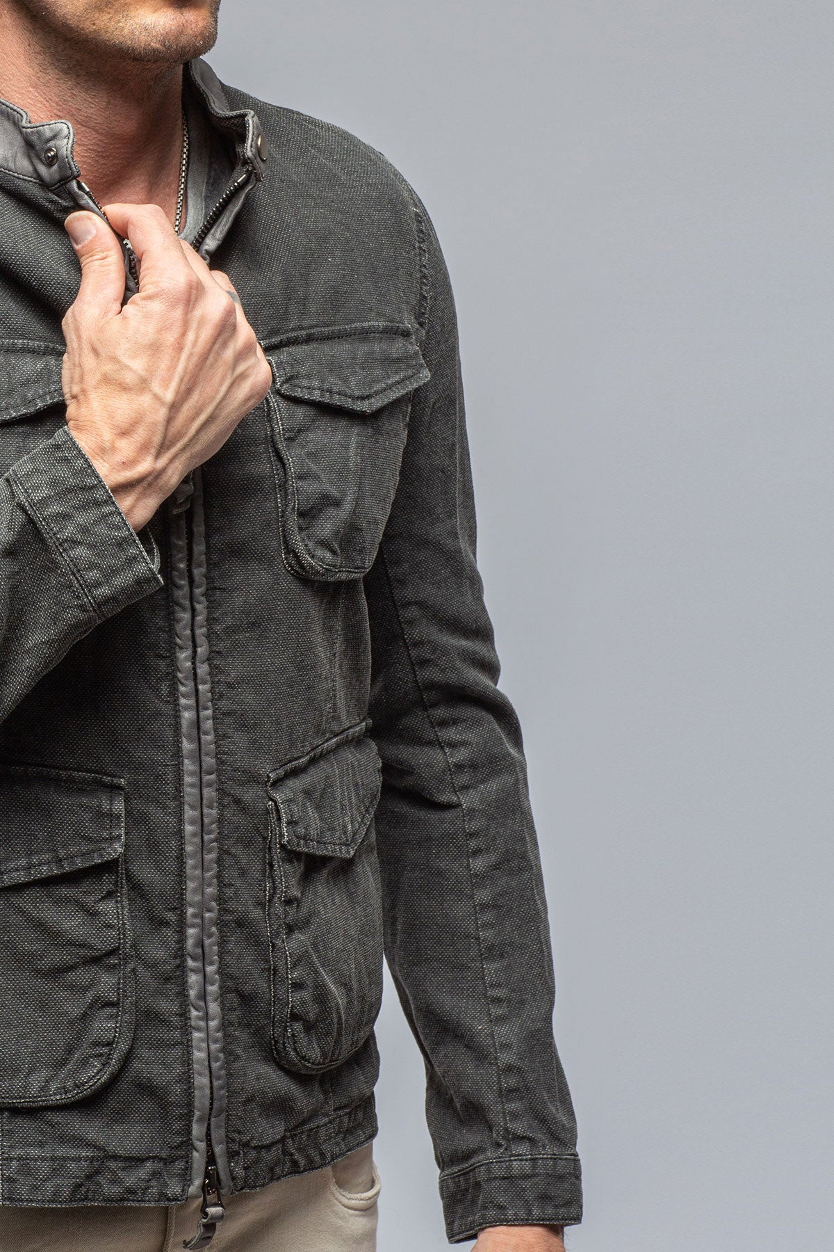 Gimo's Mitiano Cotton/Linen Moto Warehouse - Mens - Outerwear - Cloth