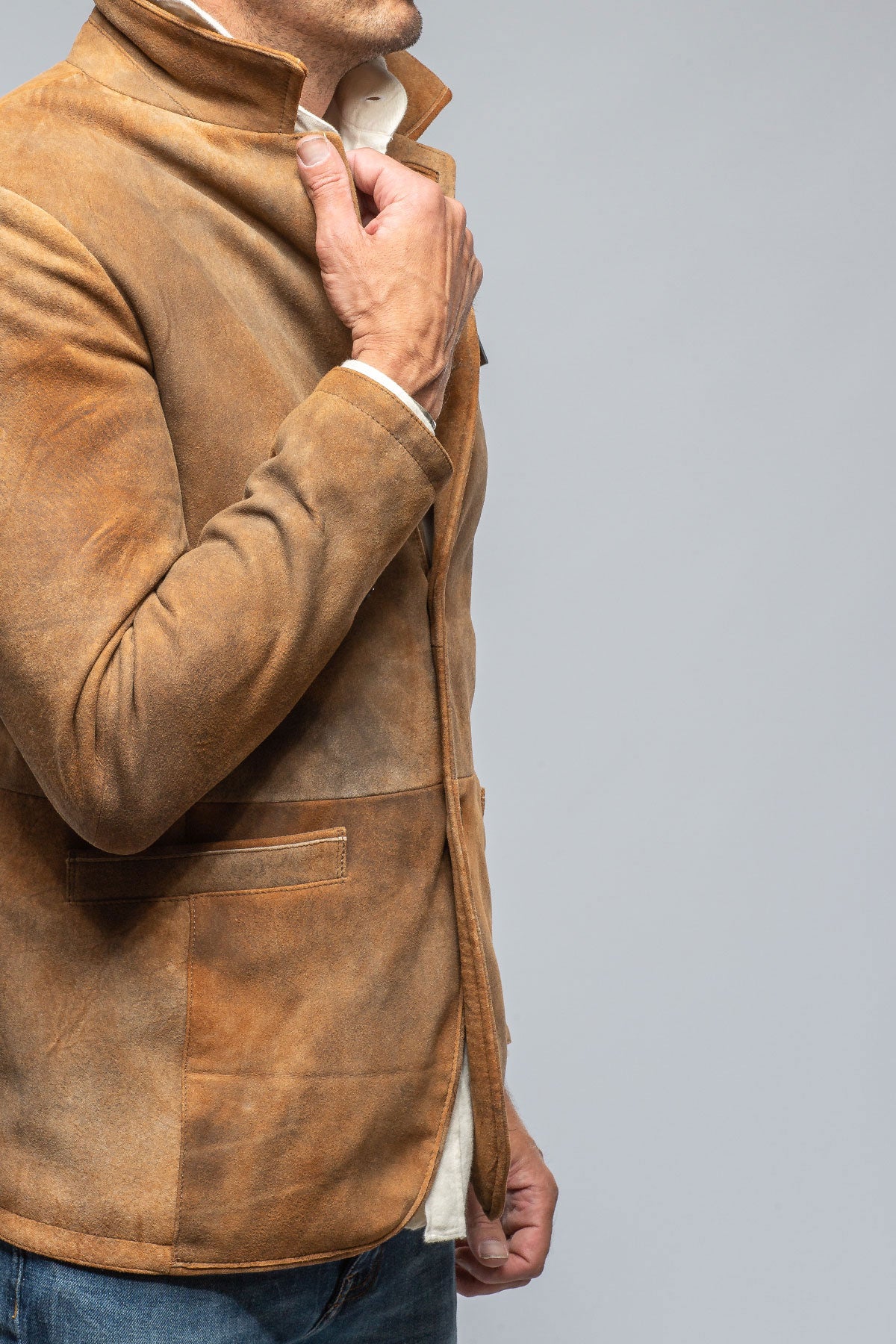 Gimo's Mulholland Sport Jacket In Distressed Palomino Mens - Outerwear - Leather