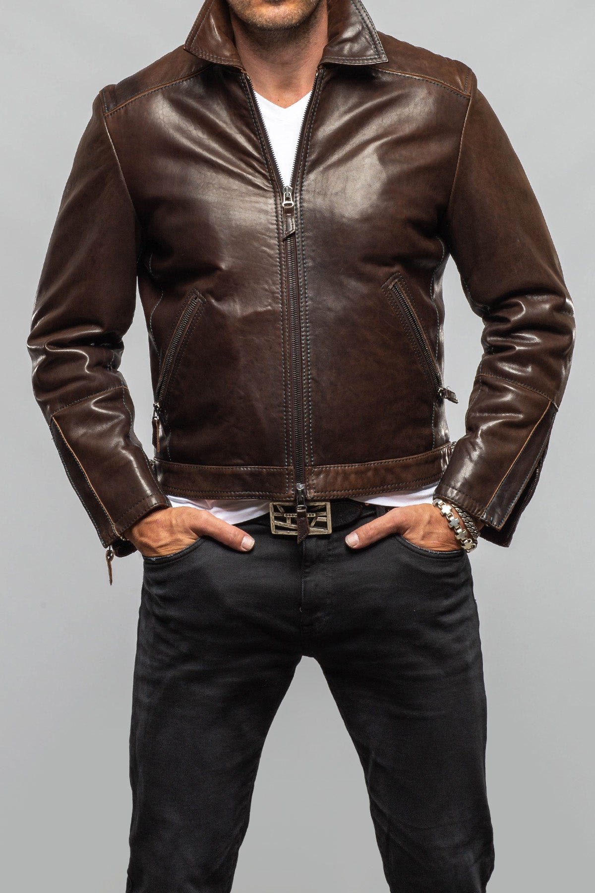 Gimo's Pietro Nappa Jacket Samples - Mens - Outerwear - Leather