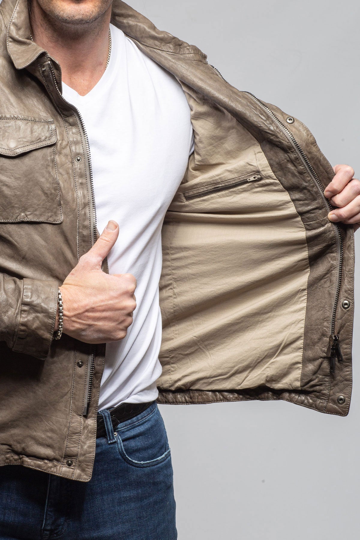 Riccardo Nappa Jacket | Samples - Mens - Outerwear - Leather | Gimo's