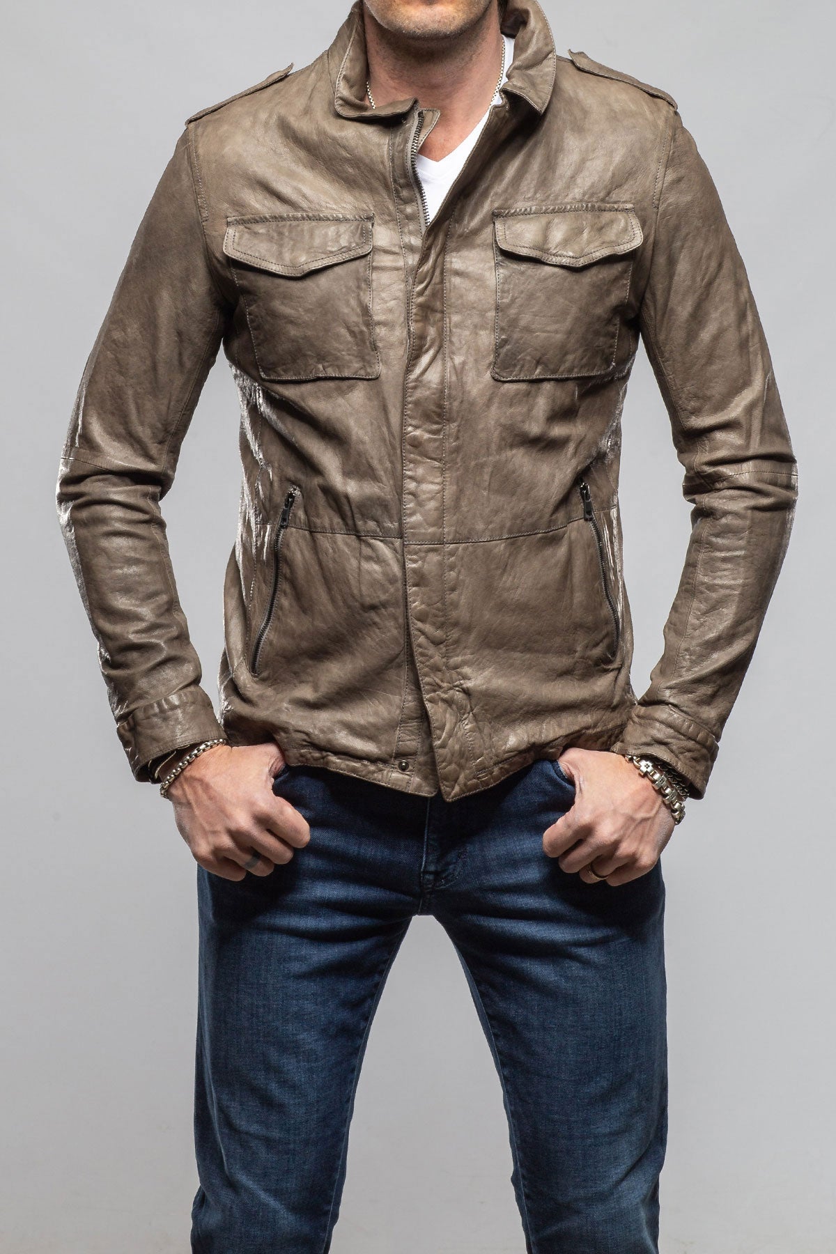 Riccardo Nappa Jacket | Samples - Mens - Outerwear - Leather | Gimo's