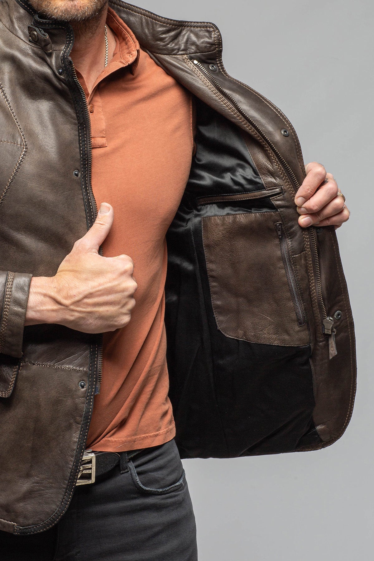 Gimo's Sells Nappa Leather Jacket Samples - Mens - Outerwear - Leather