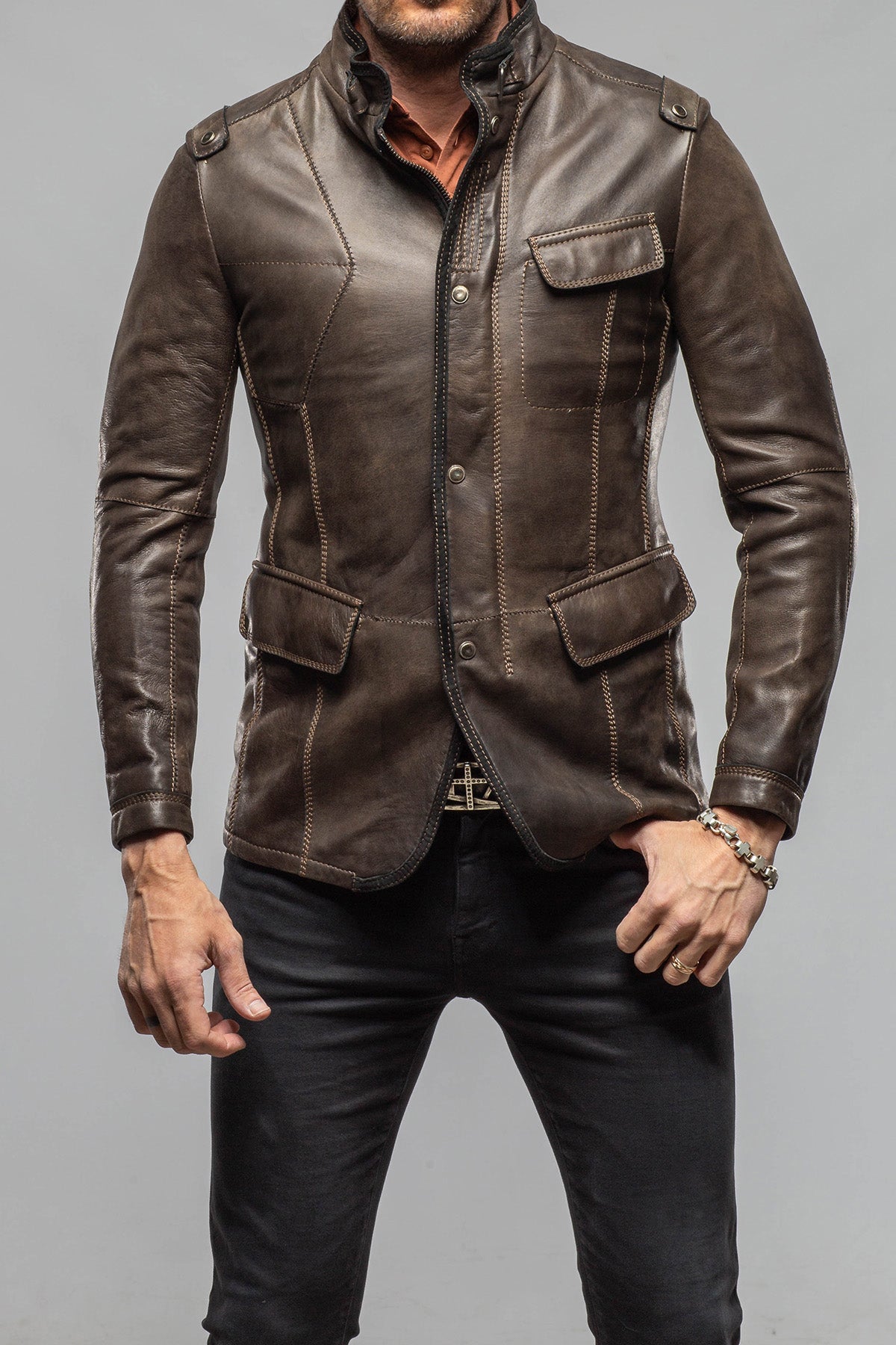 Gimo's Sells Nappa Leather Jacket Samples - Mens - Outerwear - Leather